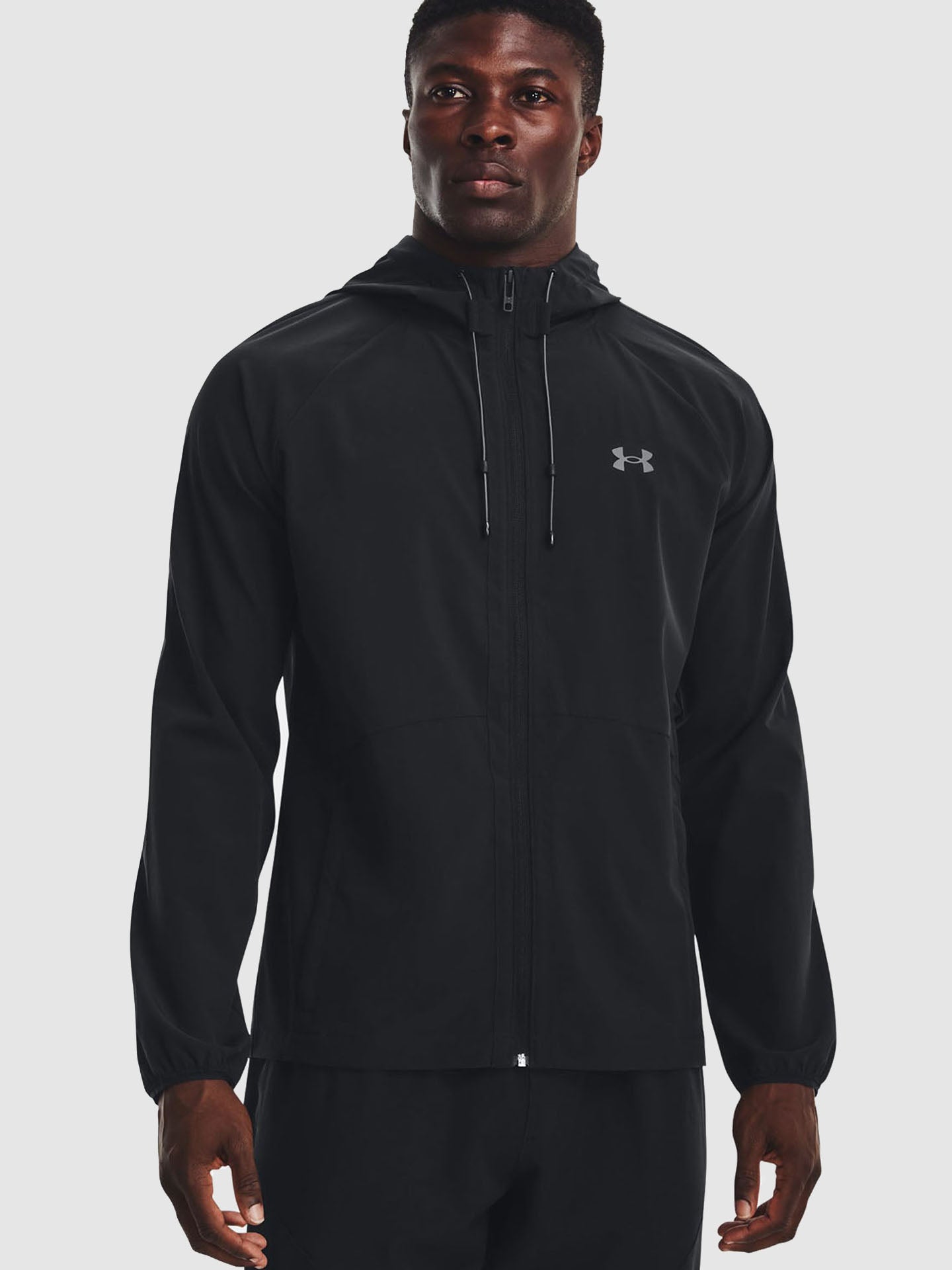 UA GIACCA ZIP CAPP. STRETCH WOVEN WINDBREAKER