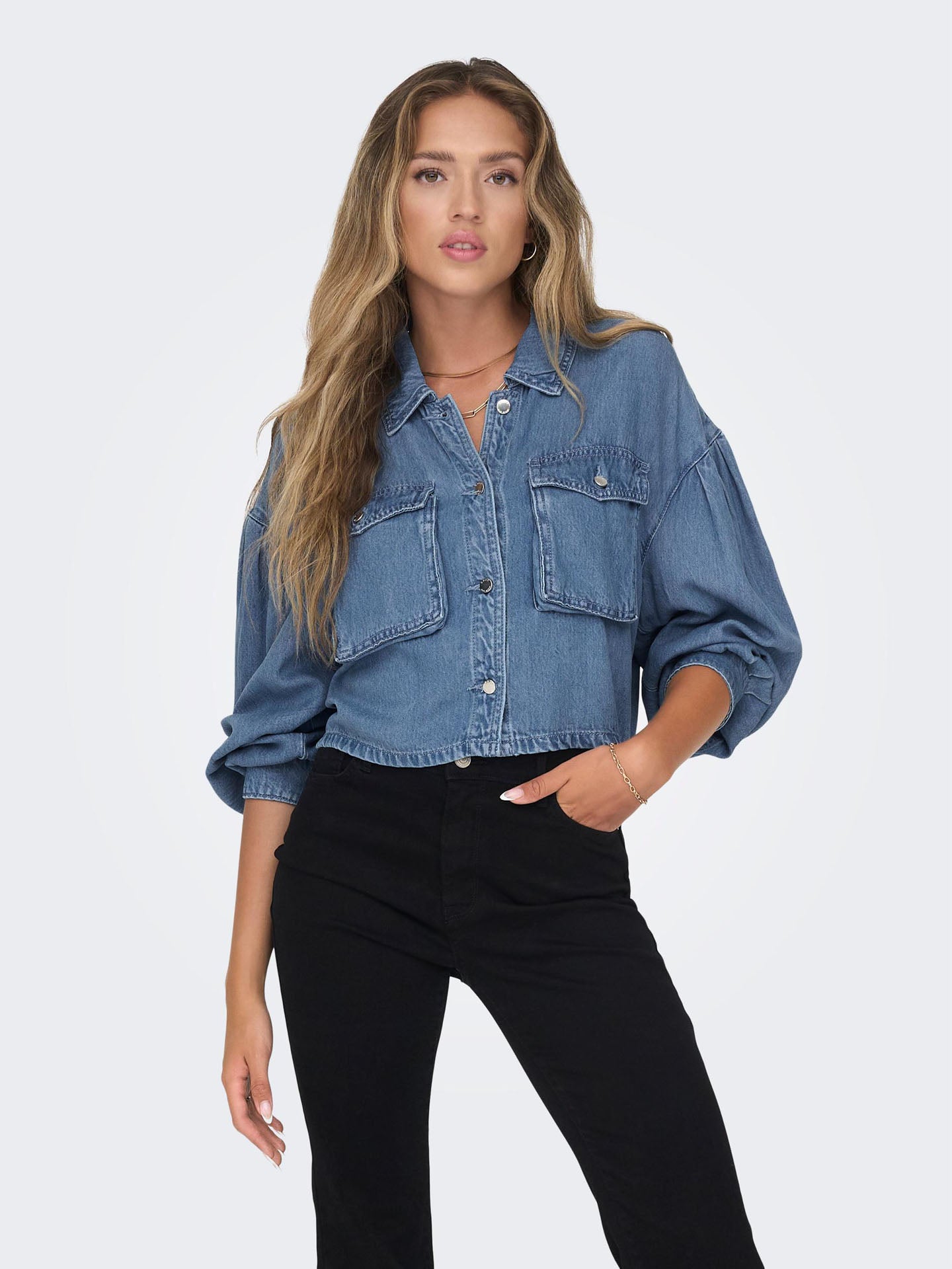 CAMICIA LOVA DENIM CROPPED