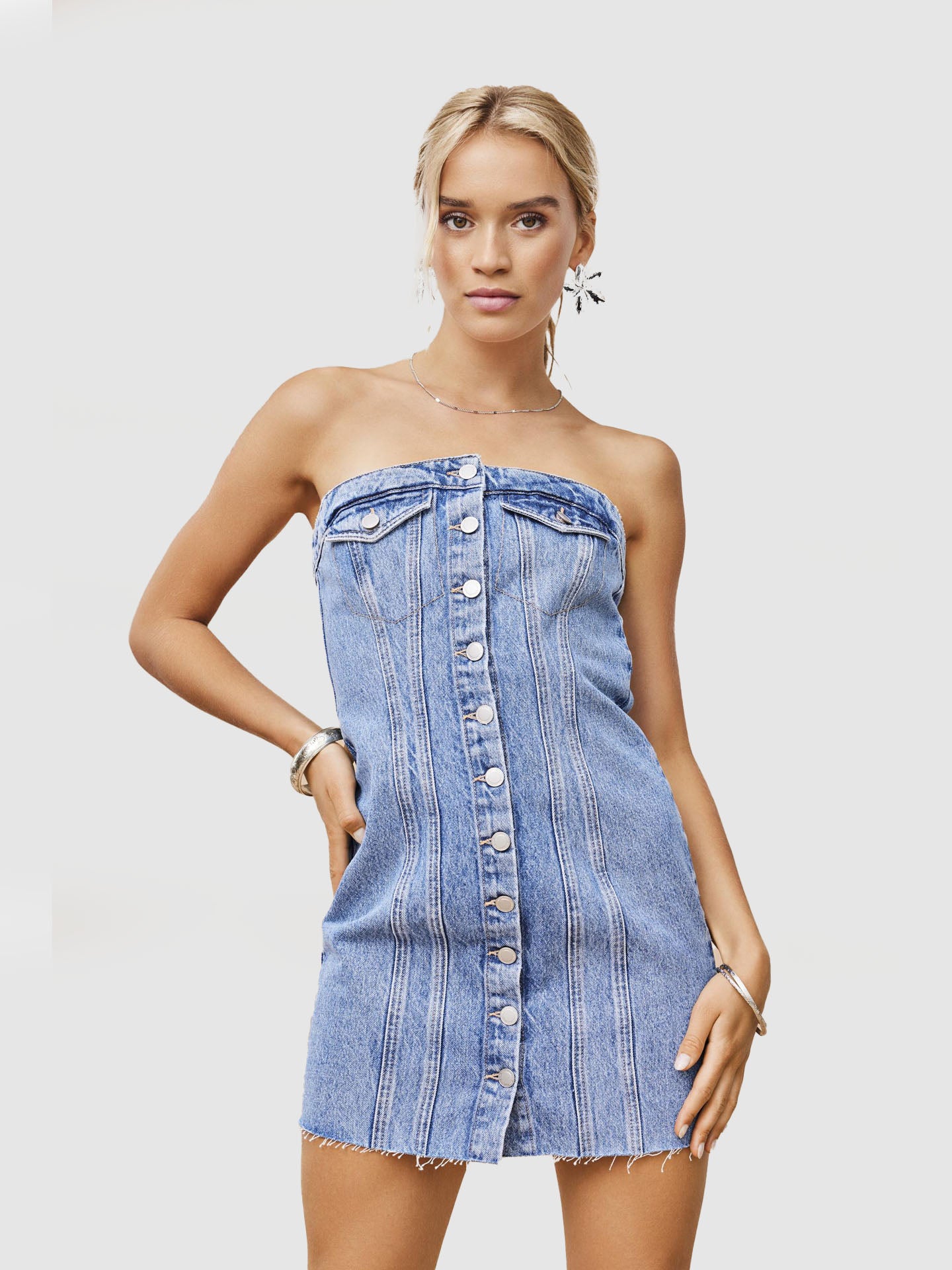 ABITO JASMINE DENIM CORSETTO