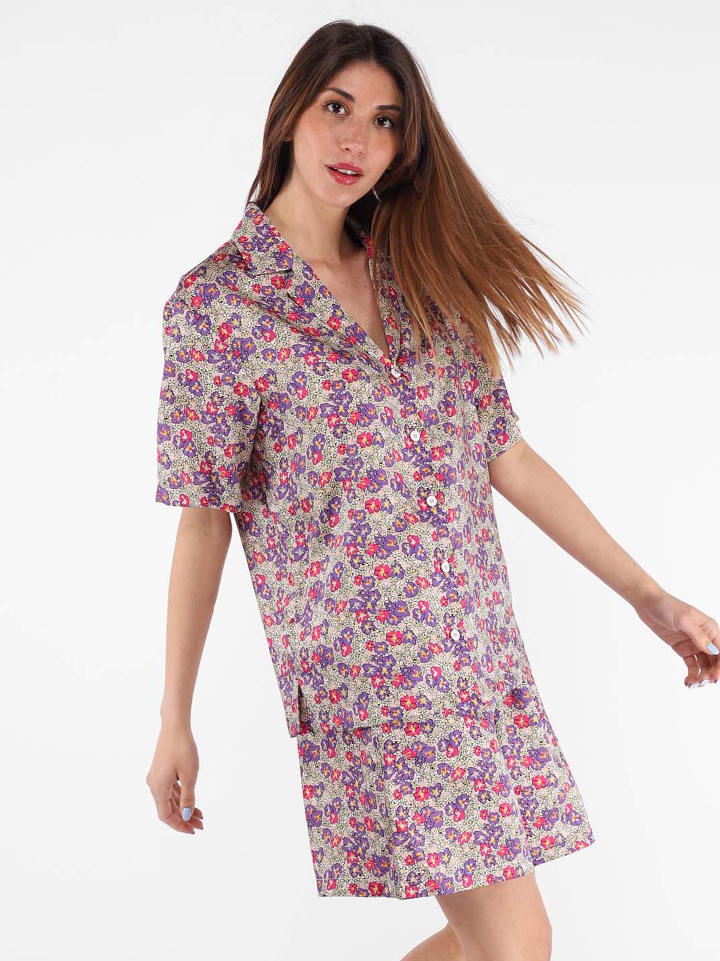 CAMICIA M/C MICRO FLOWER