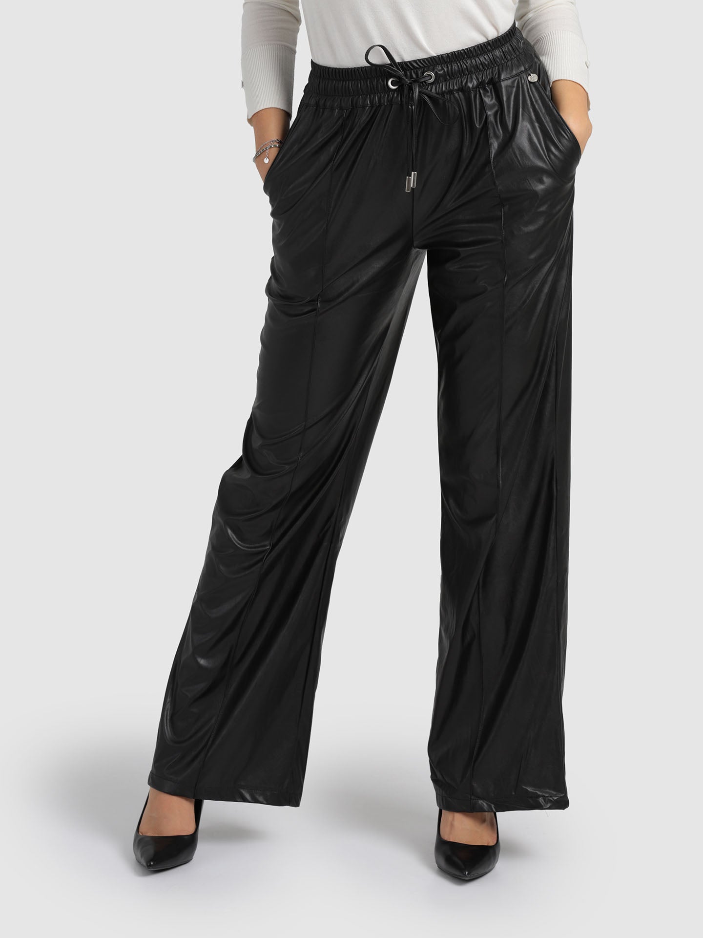 PANTALONE LARGO ECOPELLE