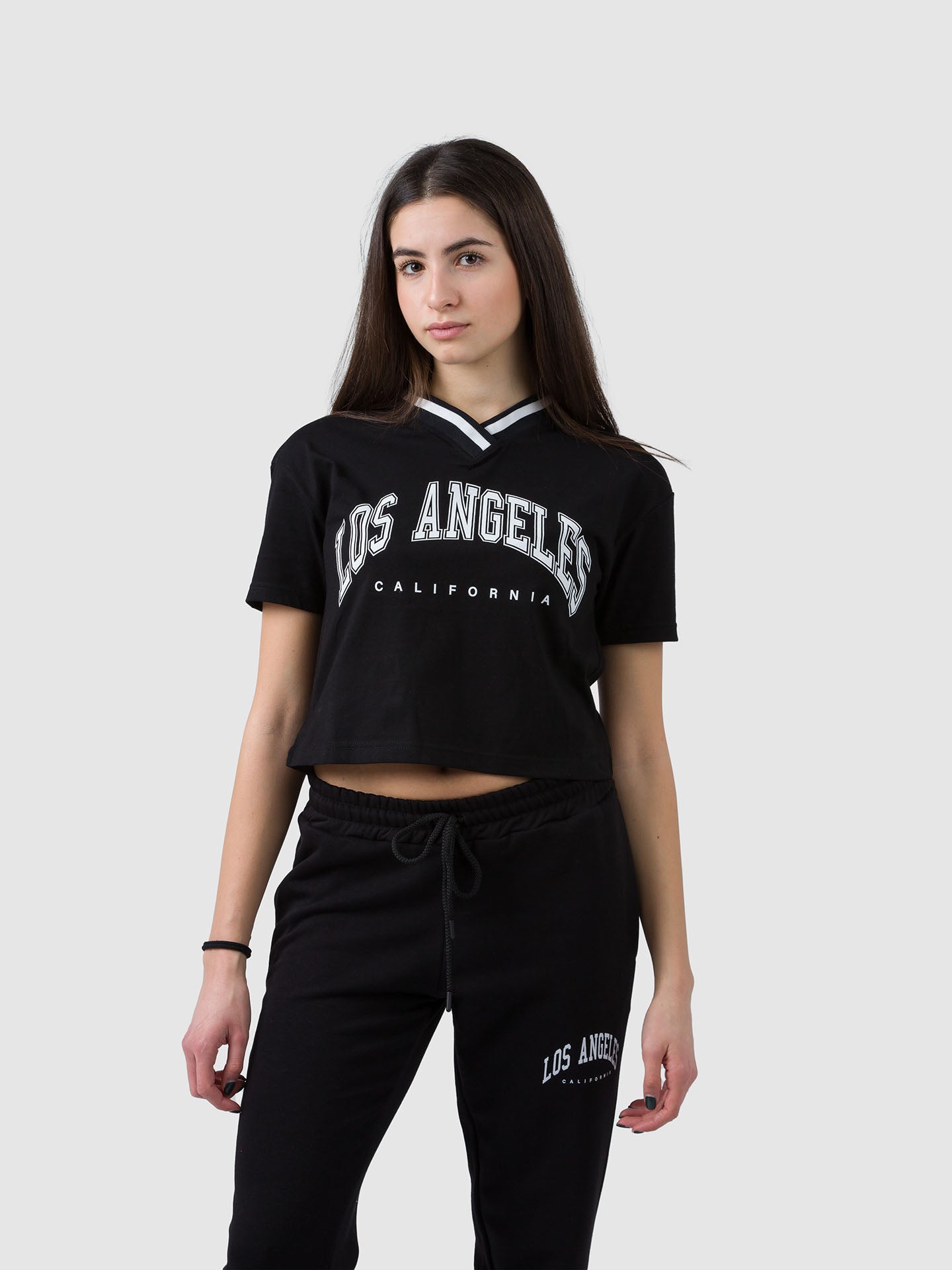 T-SHIRT SCOLLO V LOS ANGELES