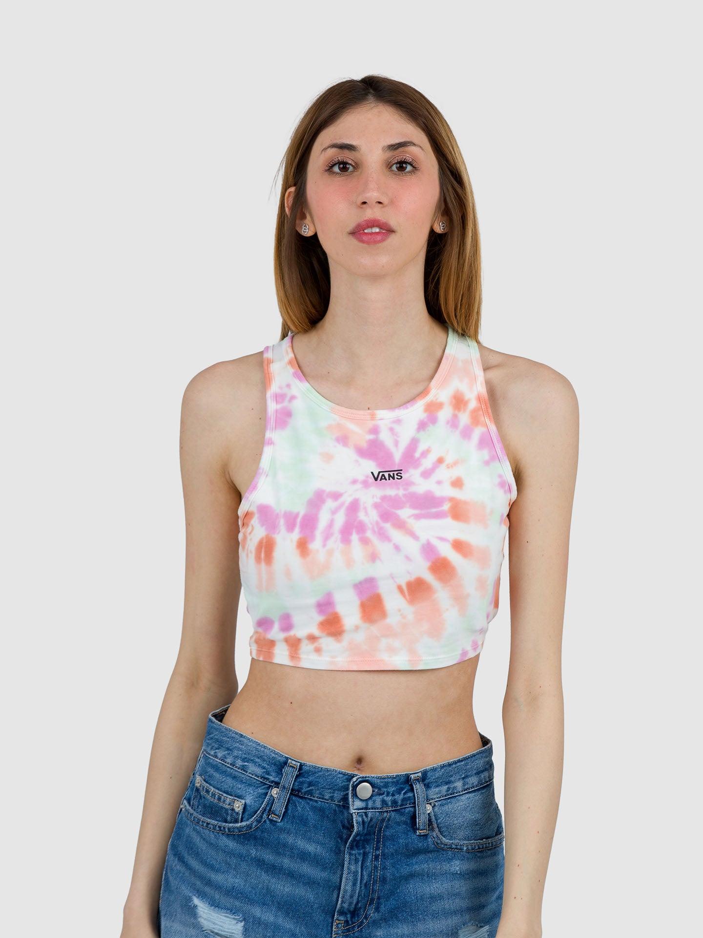 TOP SCOLLO HALTER TIE-DYE