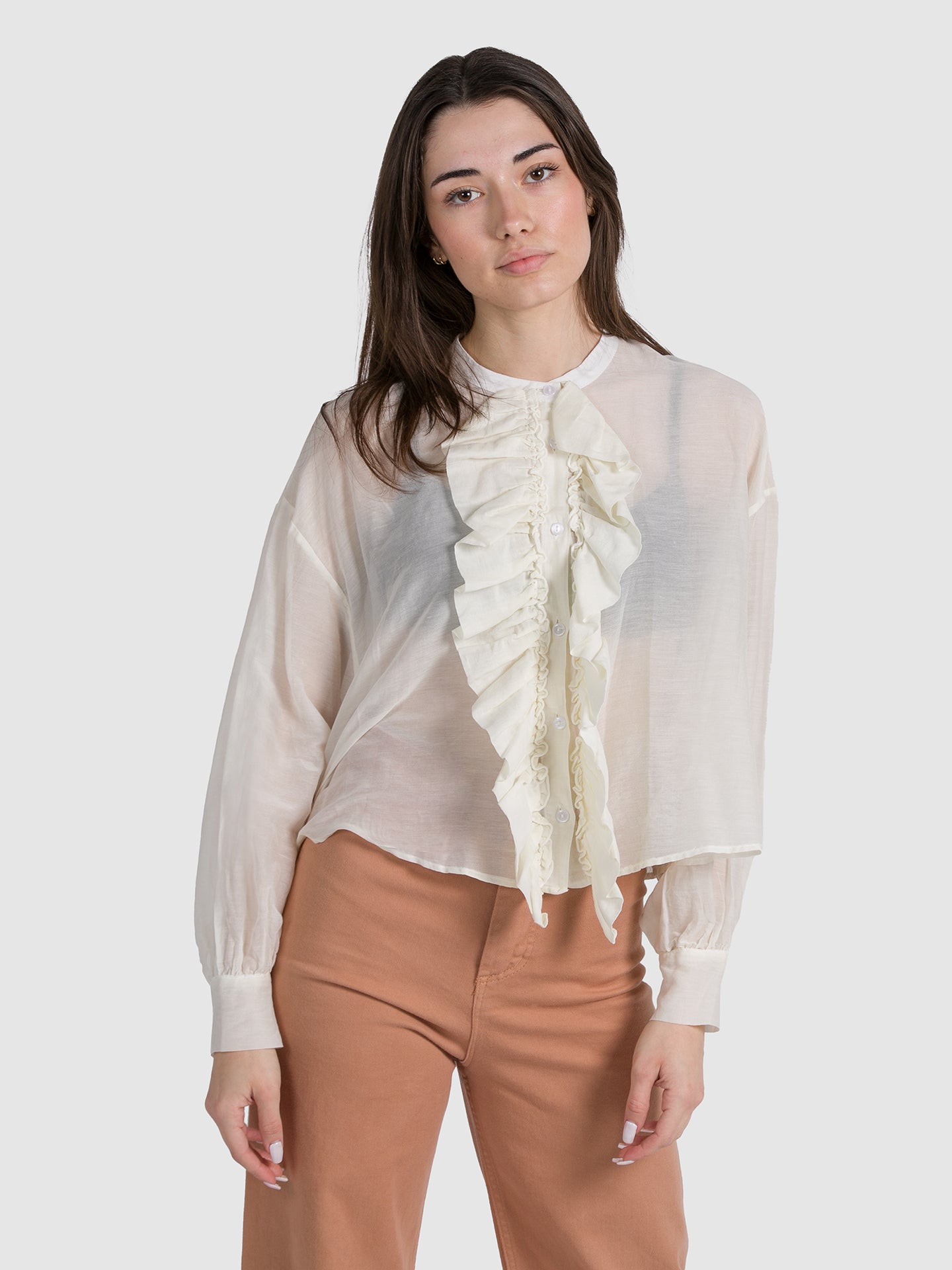 BLUSA ROUCHES SETA VISCOSA