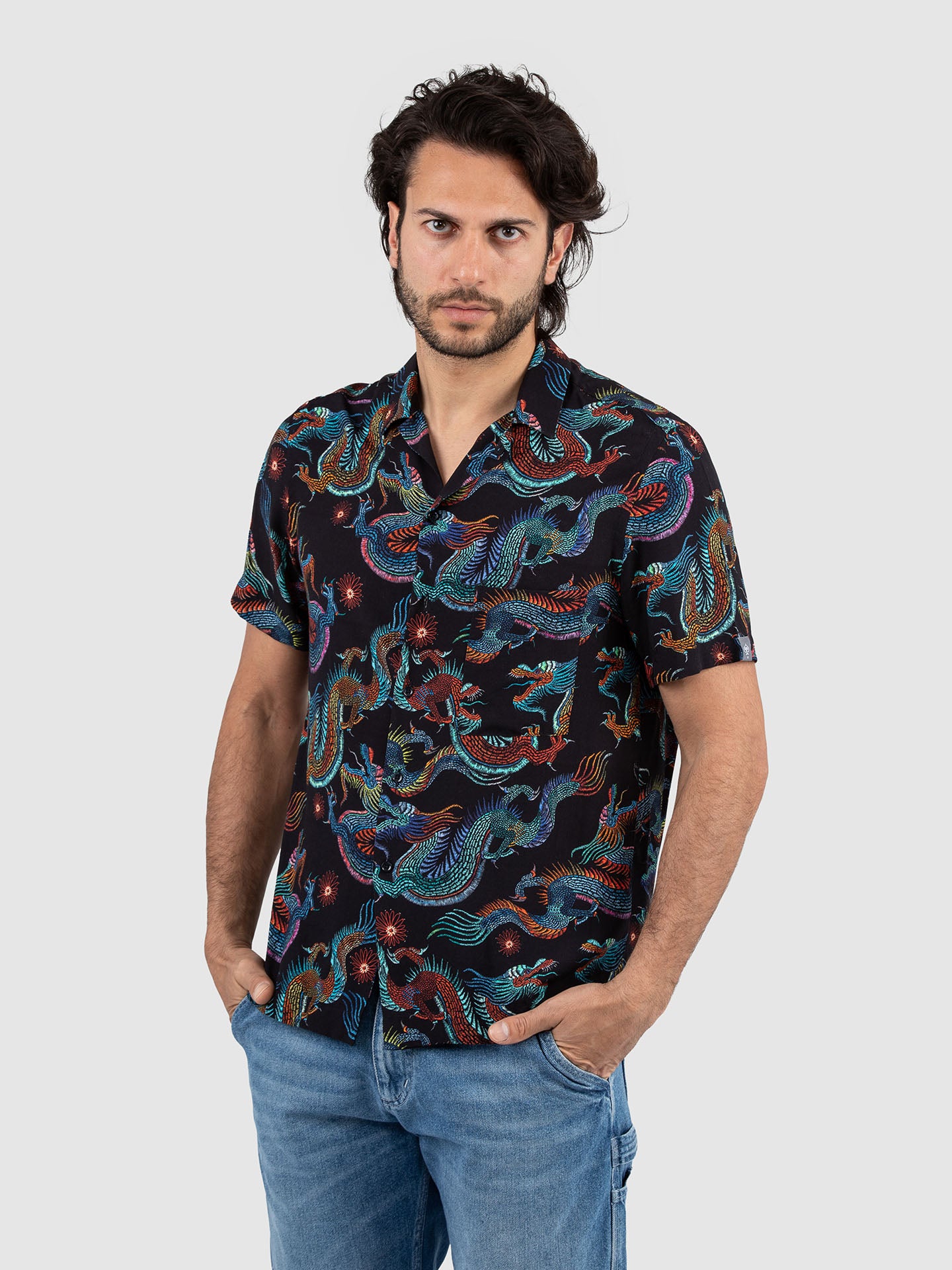 CAMICIA M/C BOWLING FANTASIA DRAGON