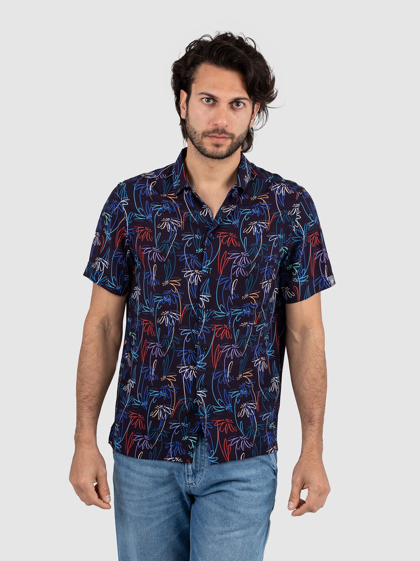 CAMICIA M/C BOWLING FANTASIA FLOWERS