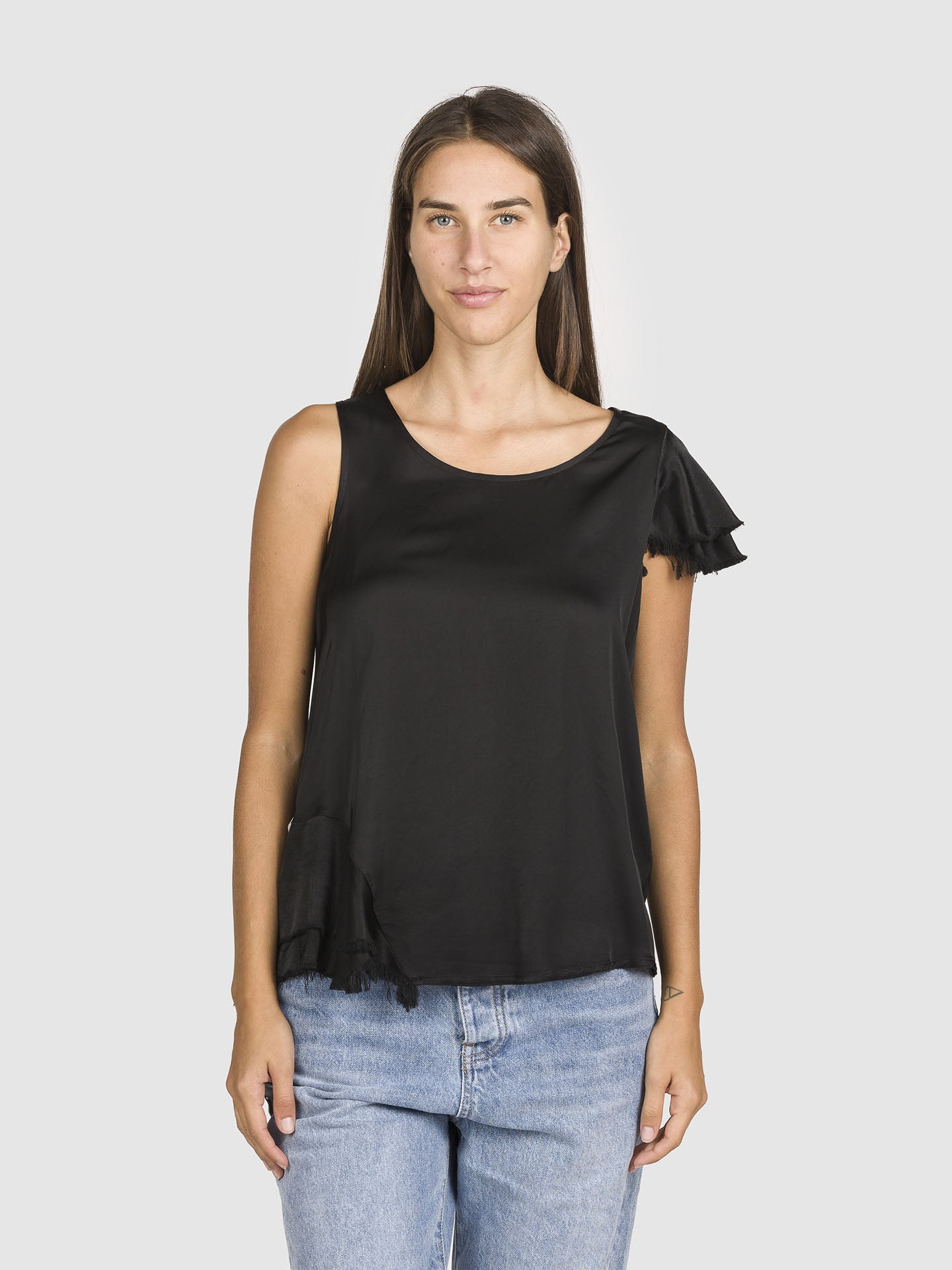 BLUSA ROUCHES SATIN