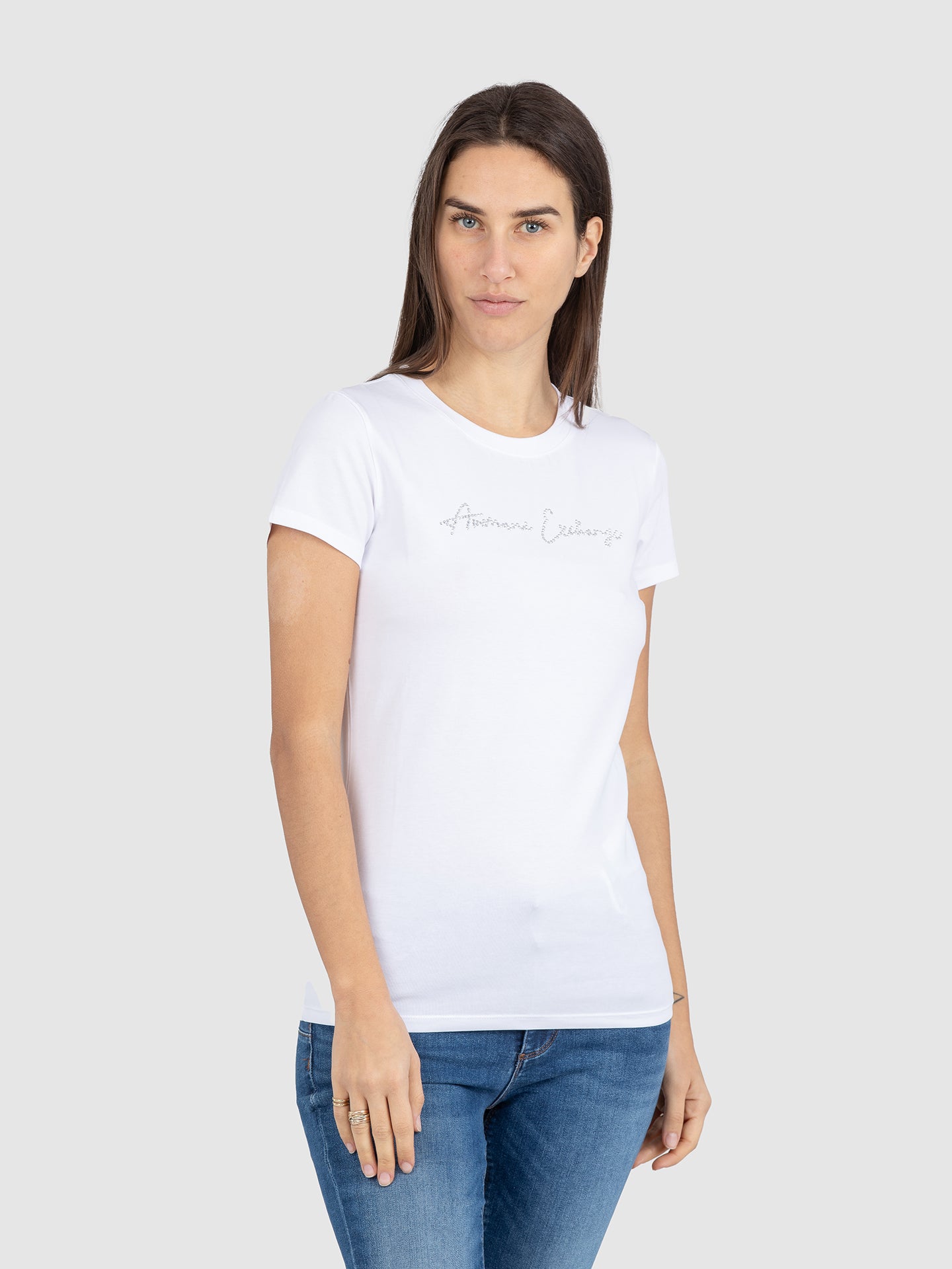 T-SHIRT LOGO CORSIVO BORCHIETTE