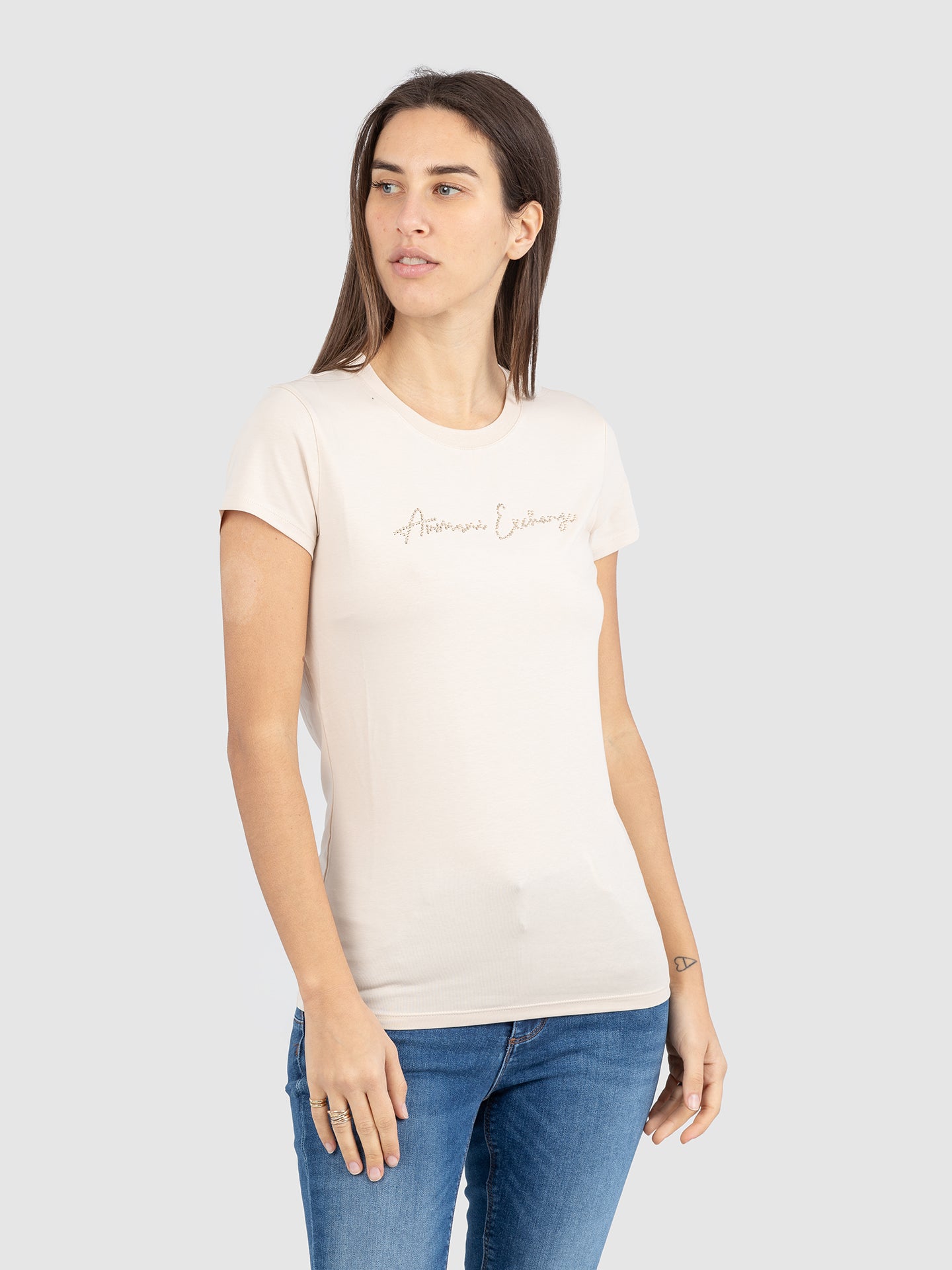 T-SHIRT LOGO CORSIVO BORCHIETTE