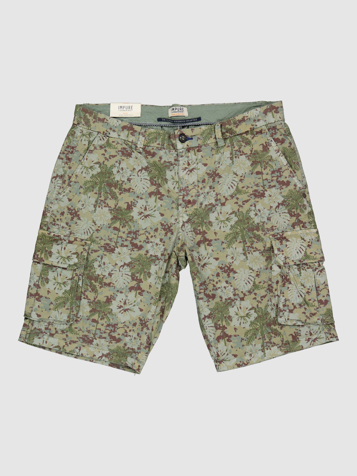 CARGO SHORT COMF. TWILL STRETCH FERN