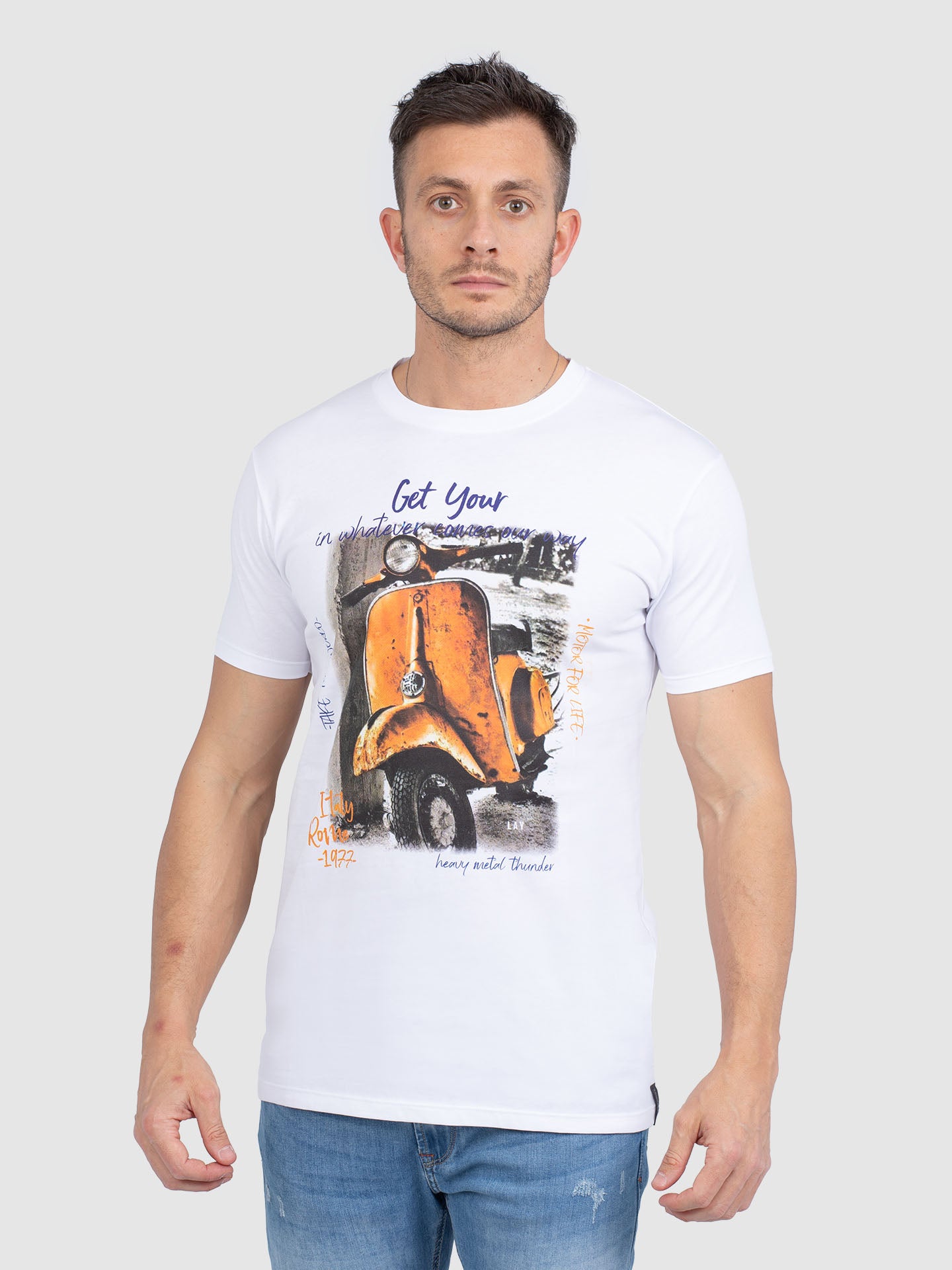 T-SHIRT MANICA CORTA STAMPA VESPA