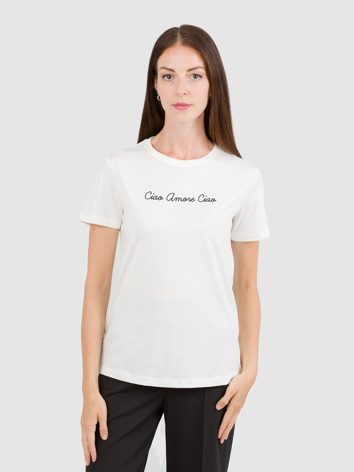 T-SHIRT RICAMO CIAO AMORE CIAO