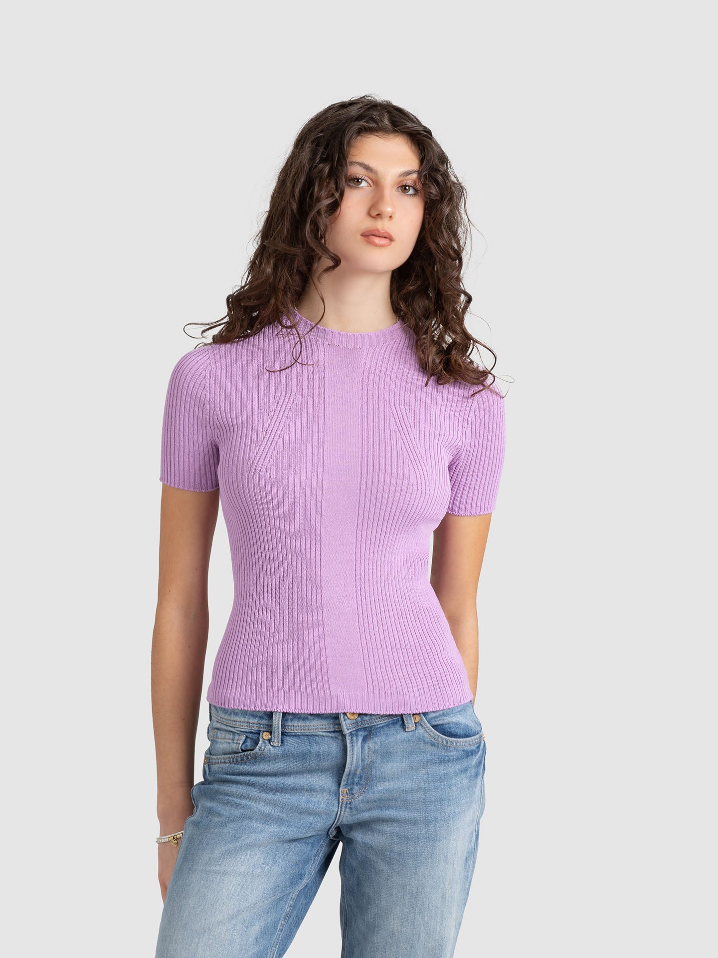 T-SHIRT M/C IN MAGLIA COSTINA