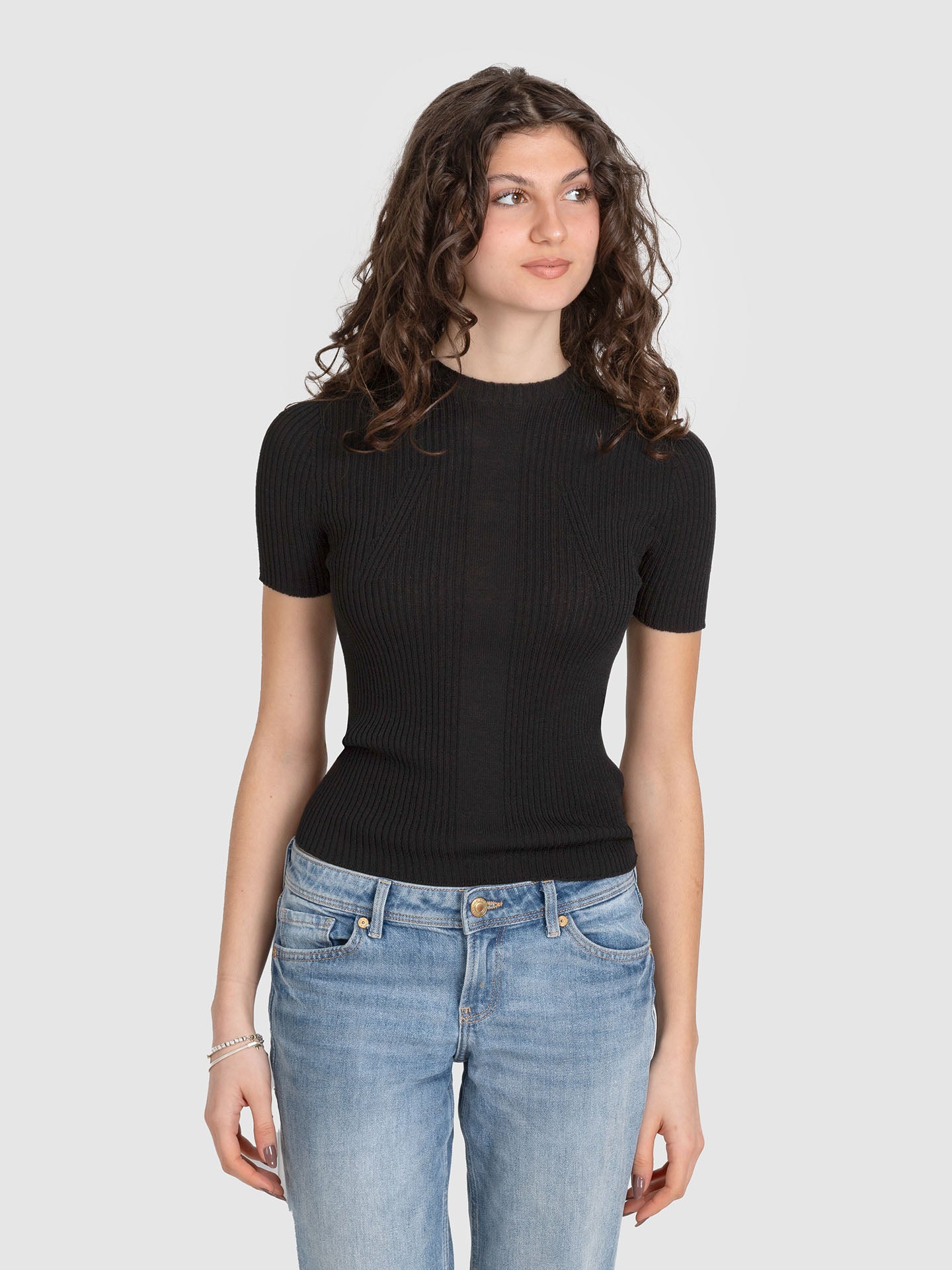 T-SHIRT M/C IN MAGLIA COSTINA