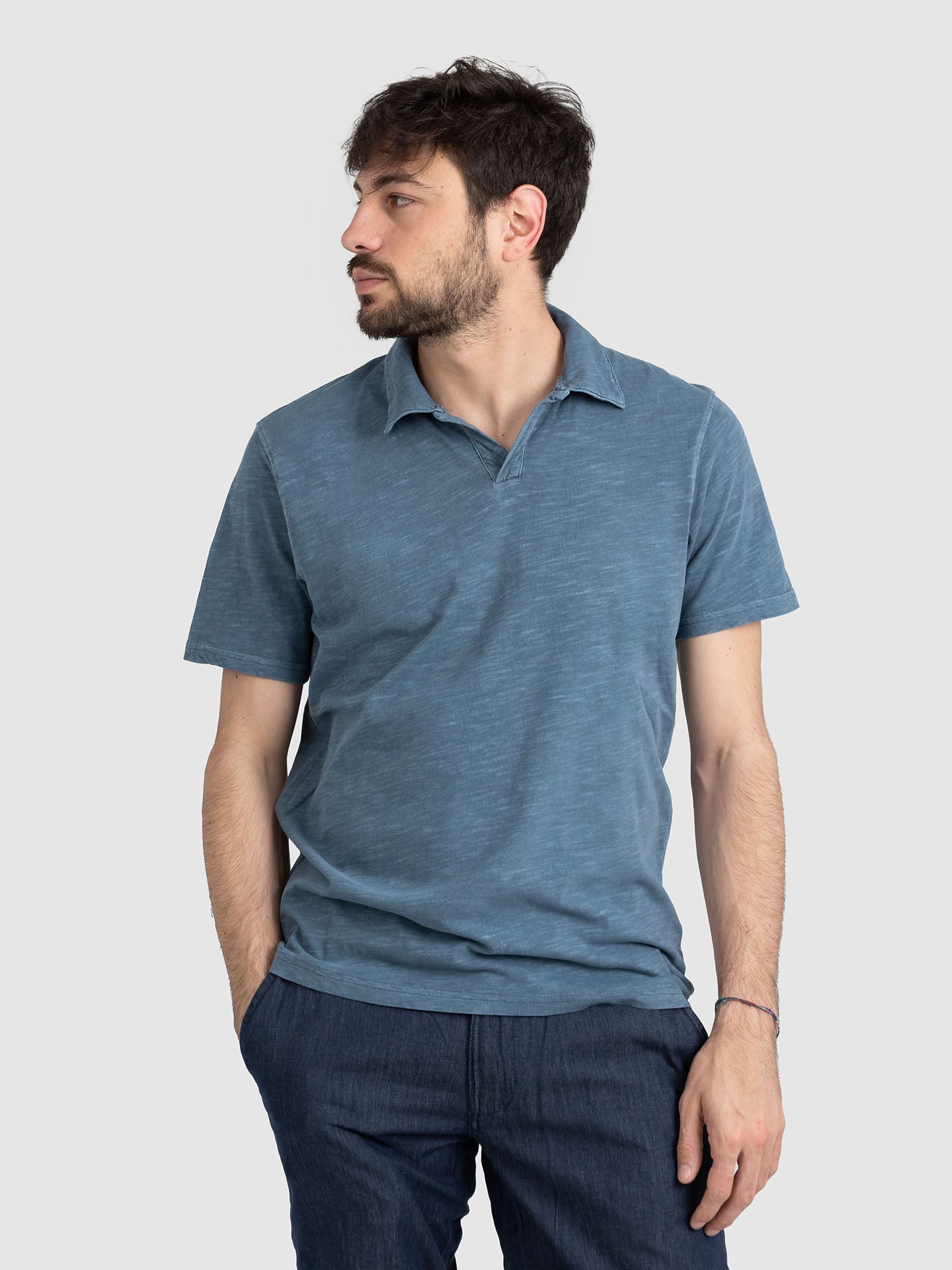 POLO MANICA CORTA SLUB