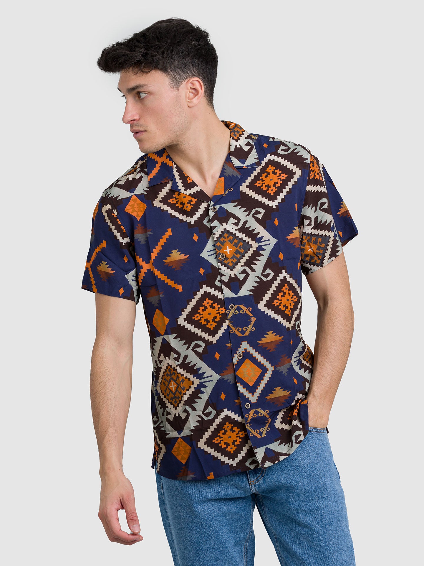 CAMICIA MANICA CORTA BOWLING NAVAJO