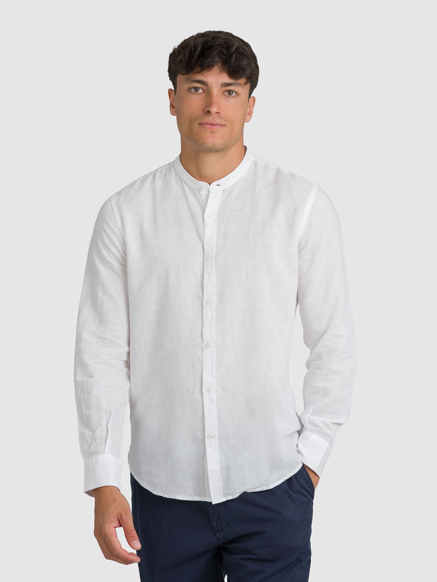 CAMICIA MANICA LUNGA COLLO KOREA LINO COTONE