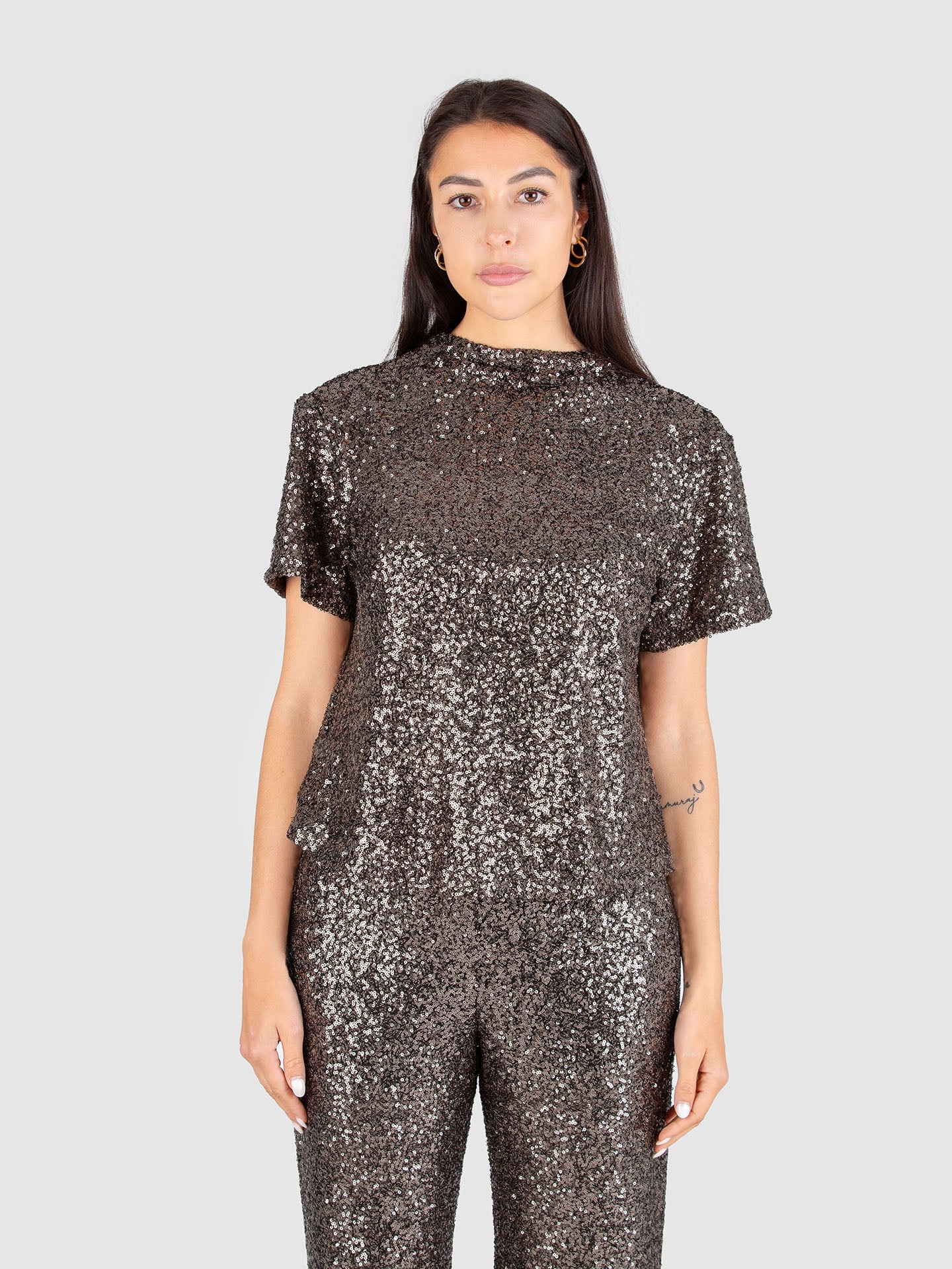 BLUSA MANICA CORTA PAILLETTES