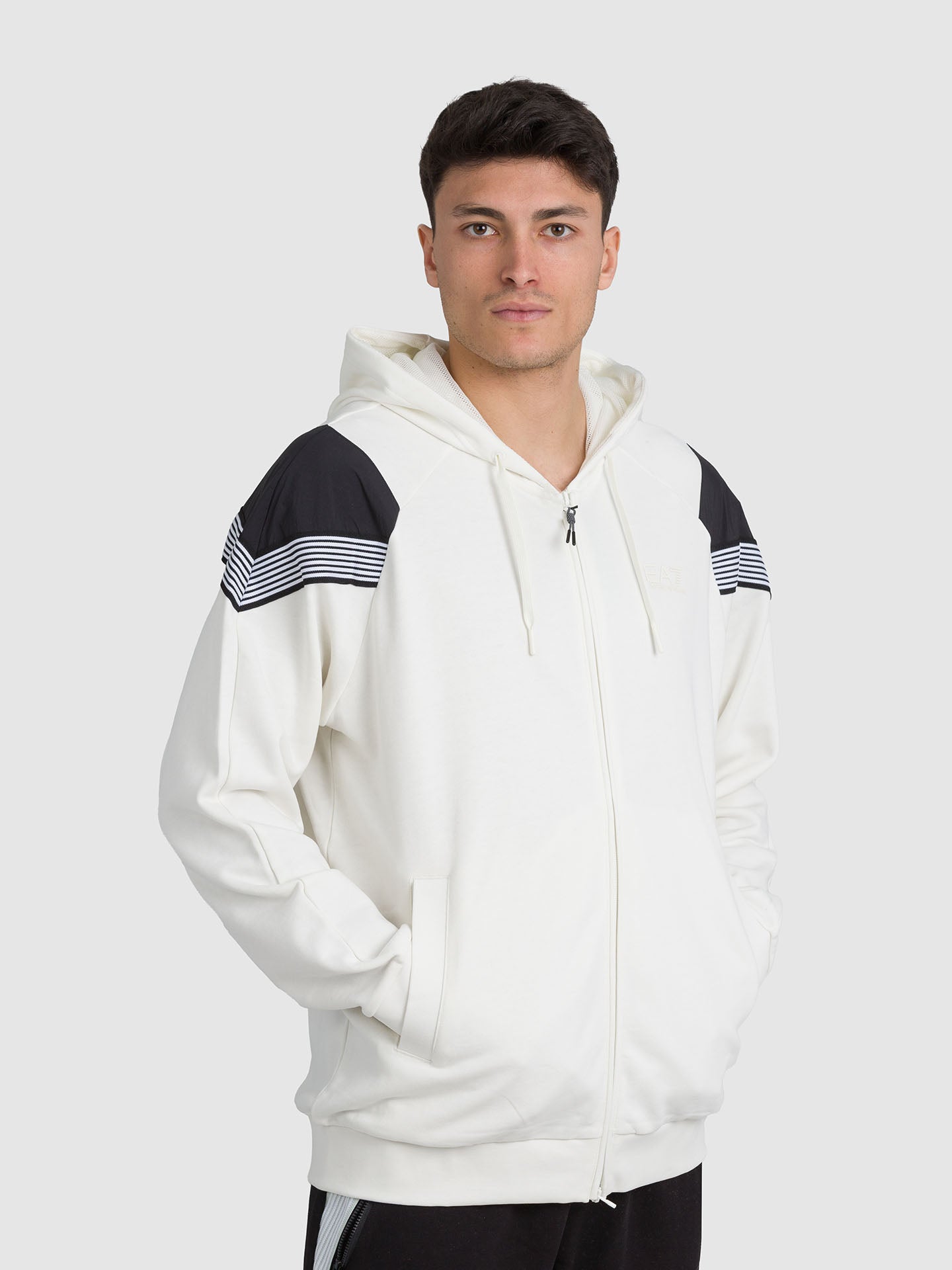 FELPA ZIP CAPPUCCIO 7LINES