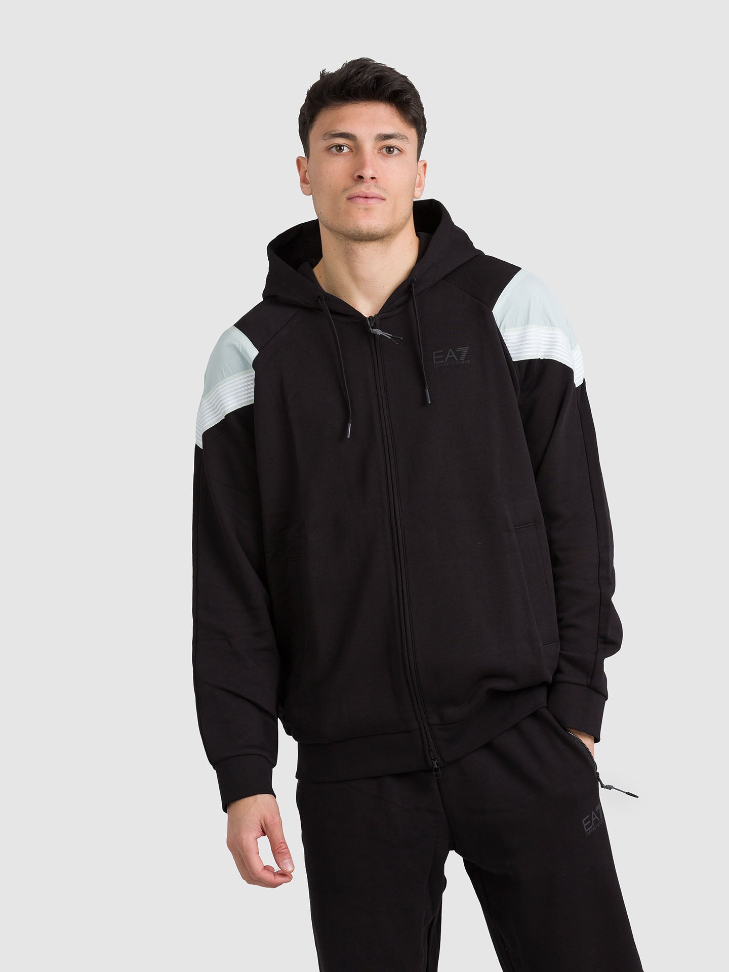 FELPA ZIP CAPPUCCIO 7LINES