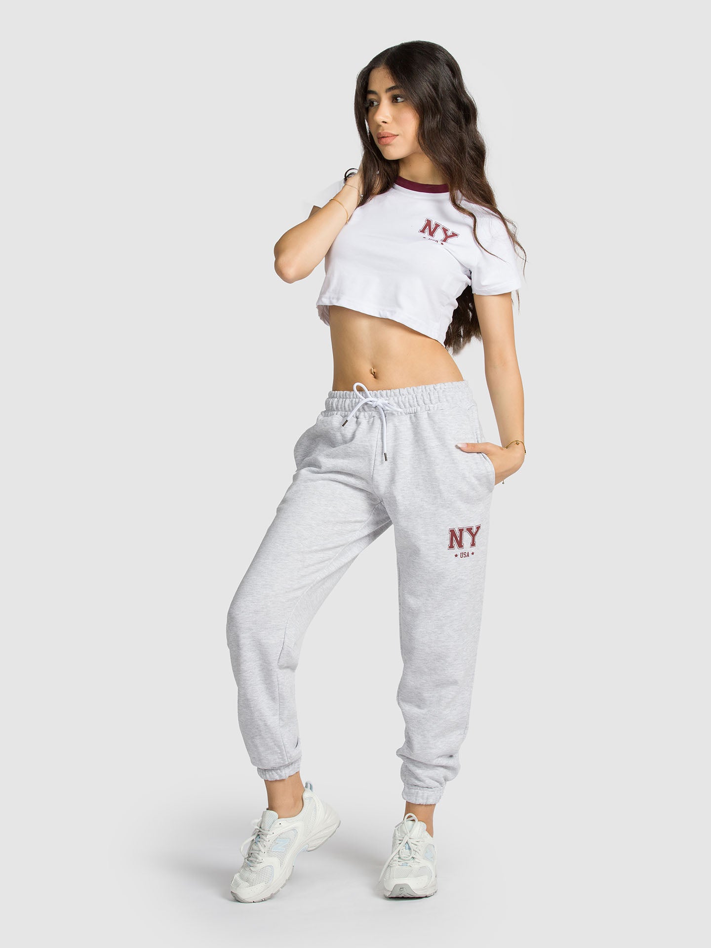 PANTALONE IN FELPA STAMPA NY