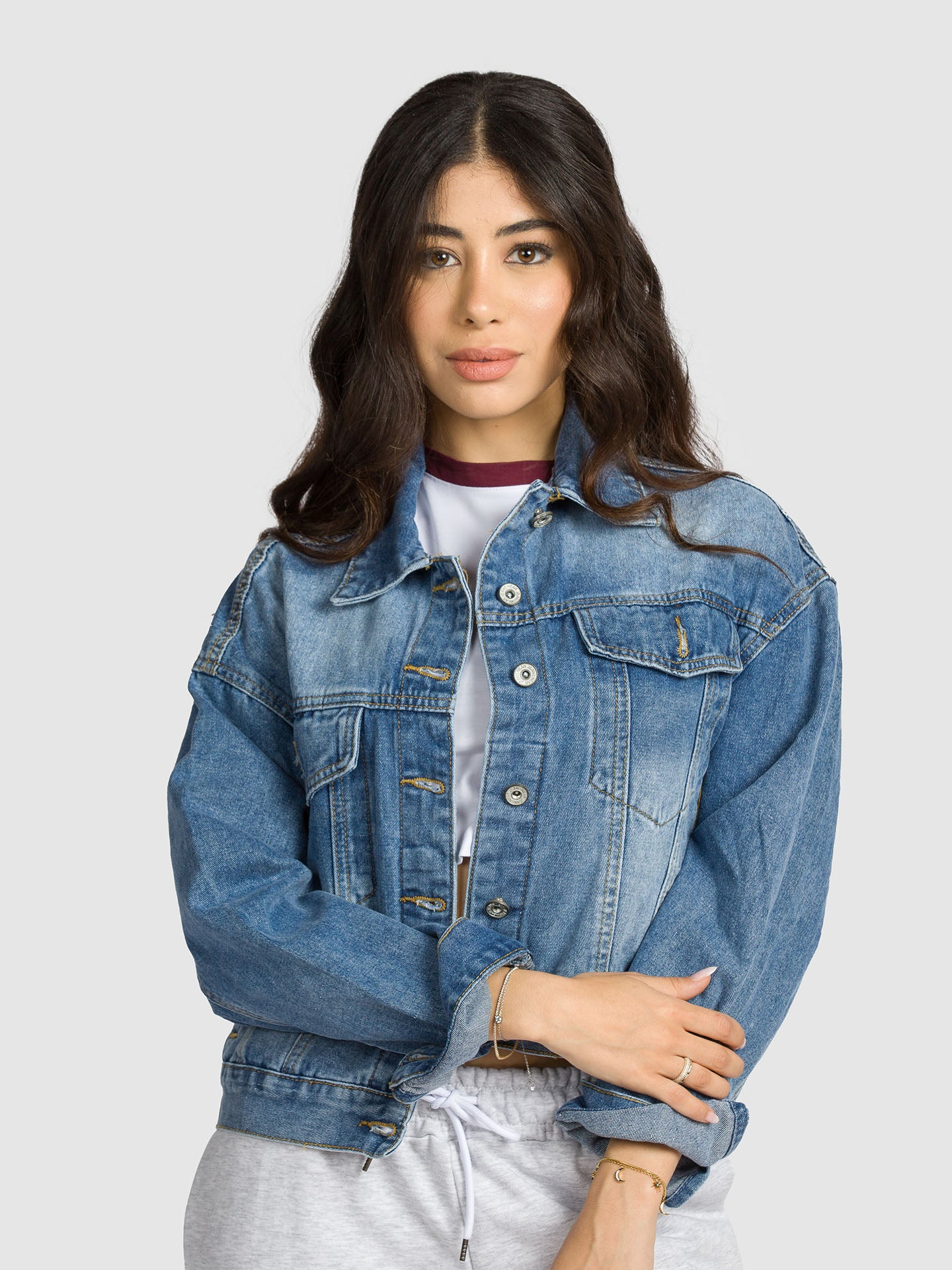 GIUBBINO CROP DENIM