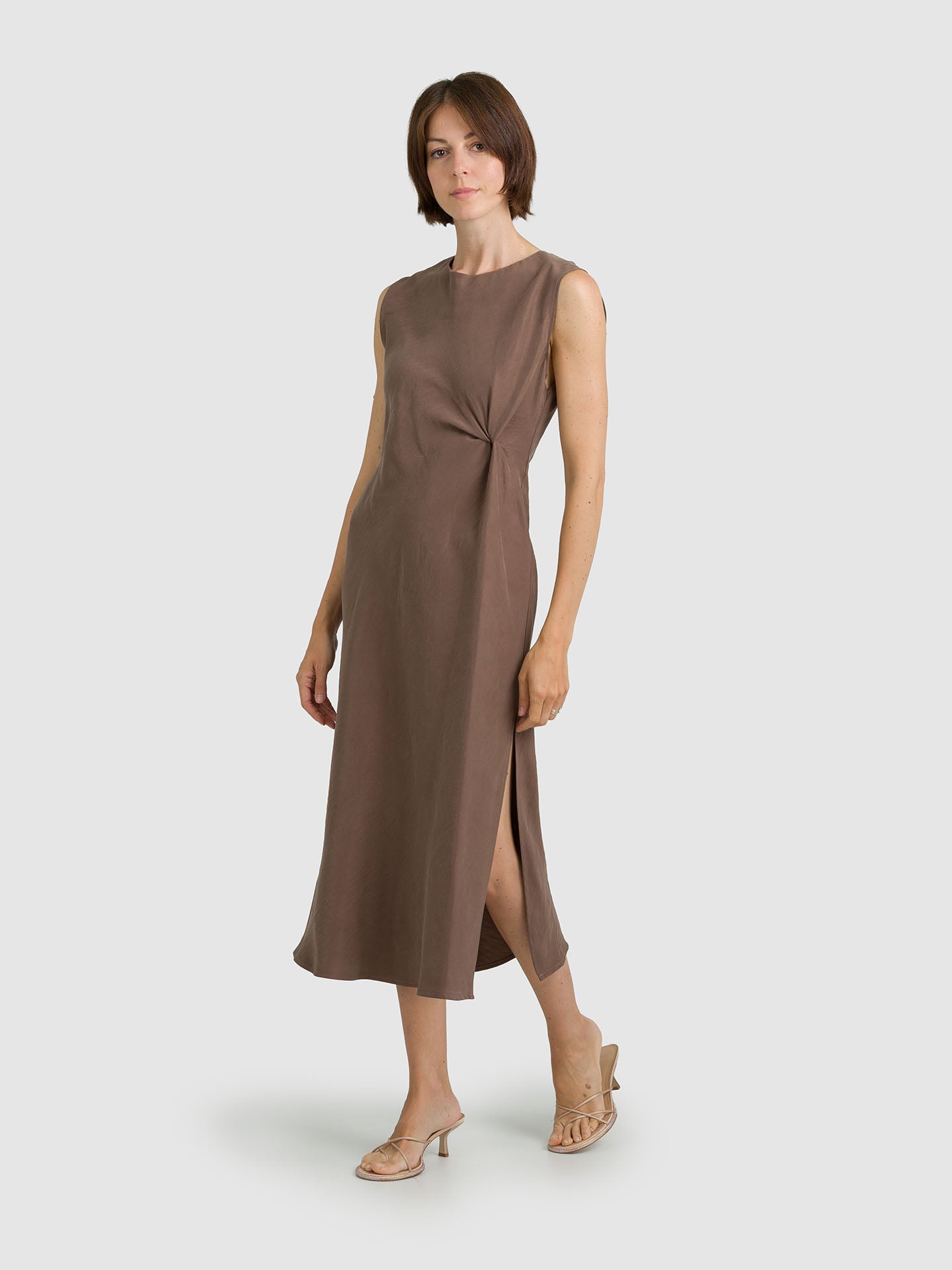 ABITO MIDI DRAPPEGGIO SPACCO