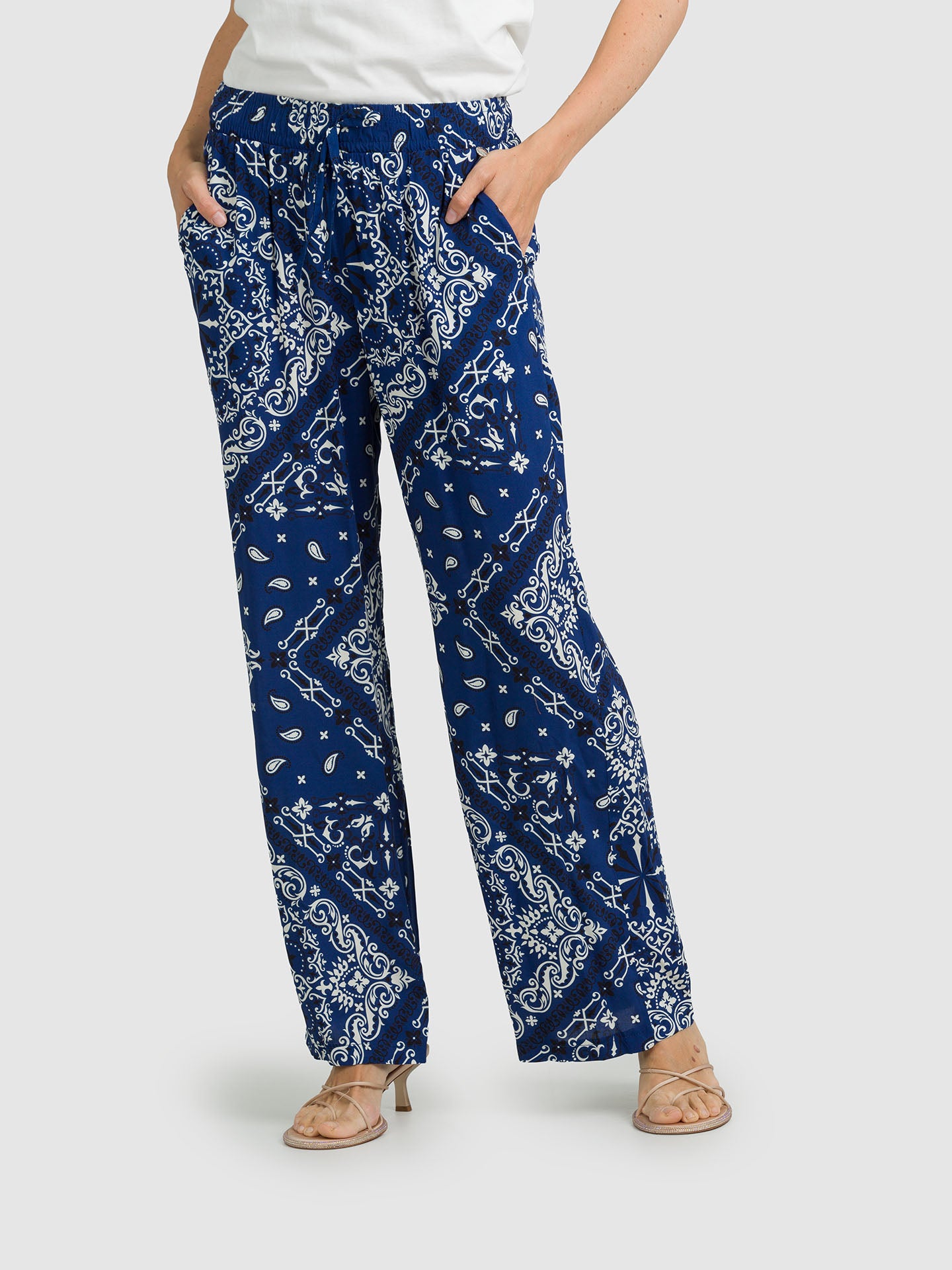 PANTALONE FLUIDO STAMPA BANDANA