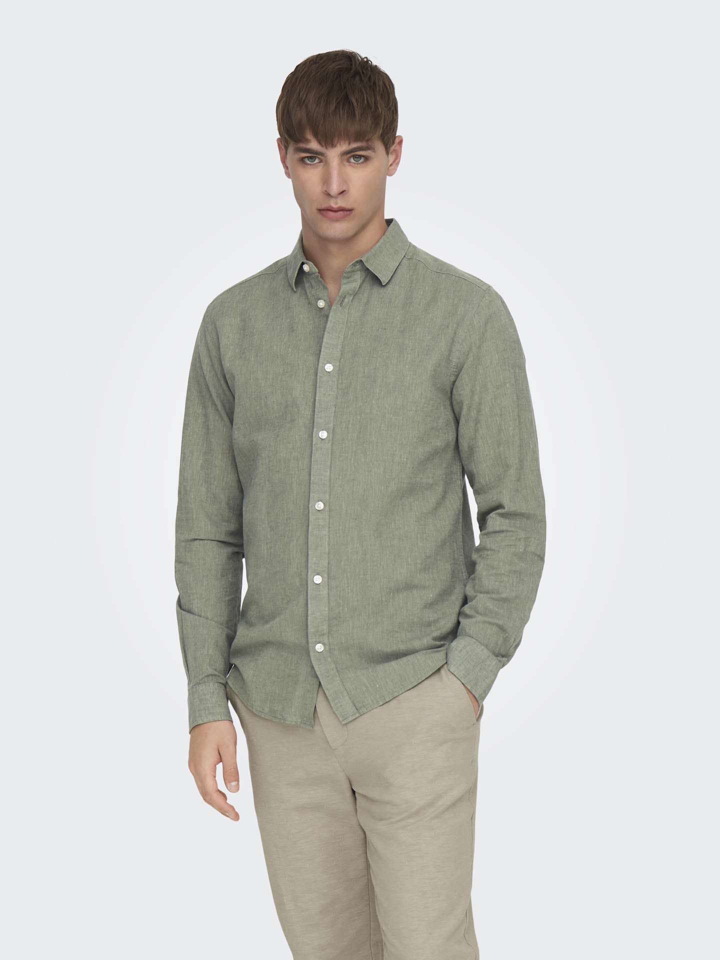 CAMICIA CAIDEN LINEN MANICA LUNGA
