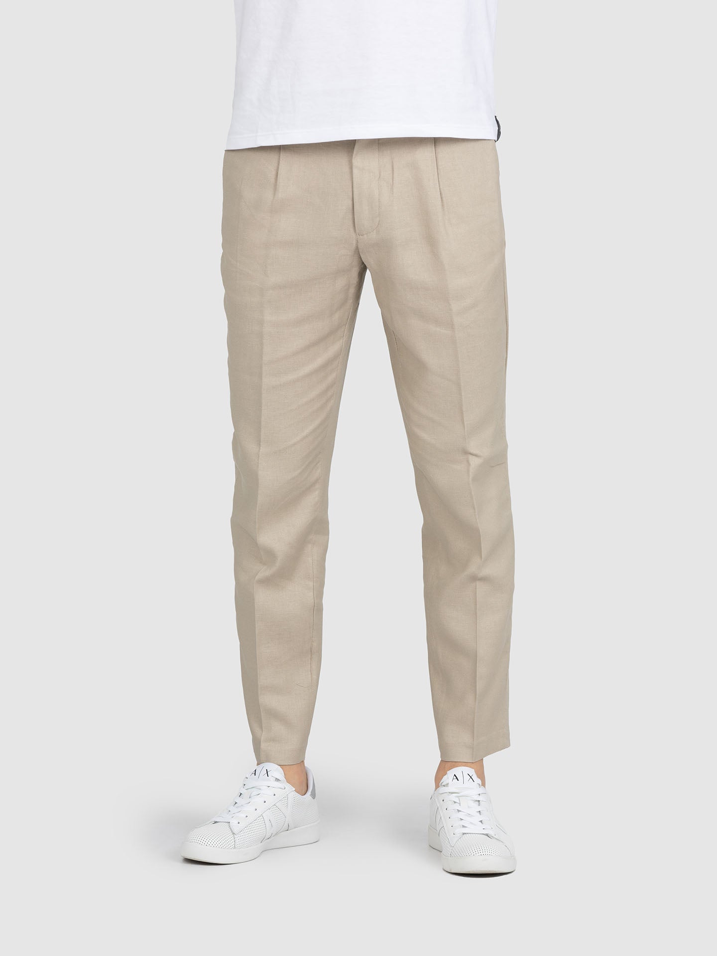 PANTALONE CHINO GUSTAF CROPPED MISTO LINO