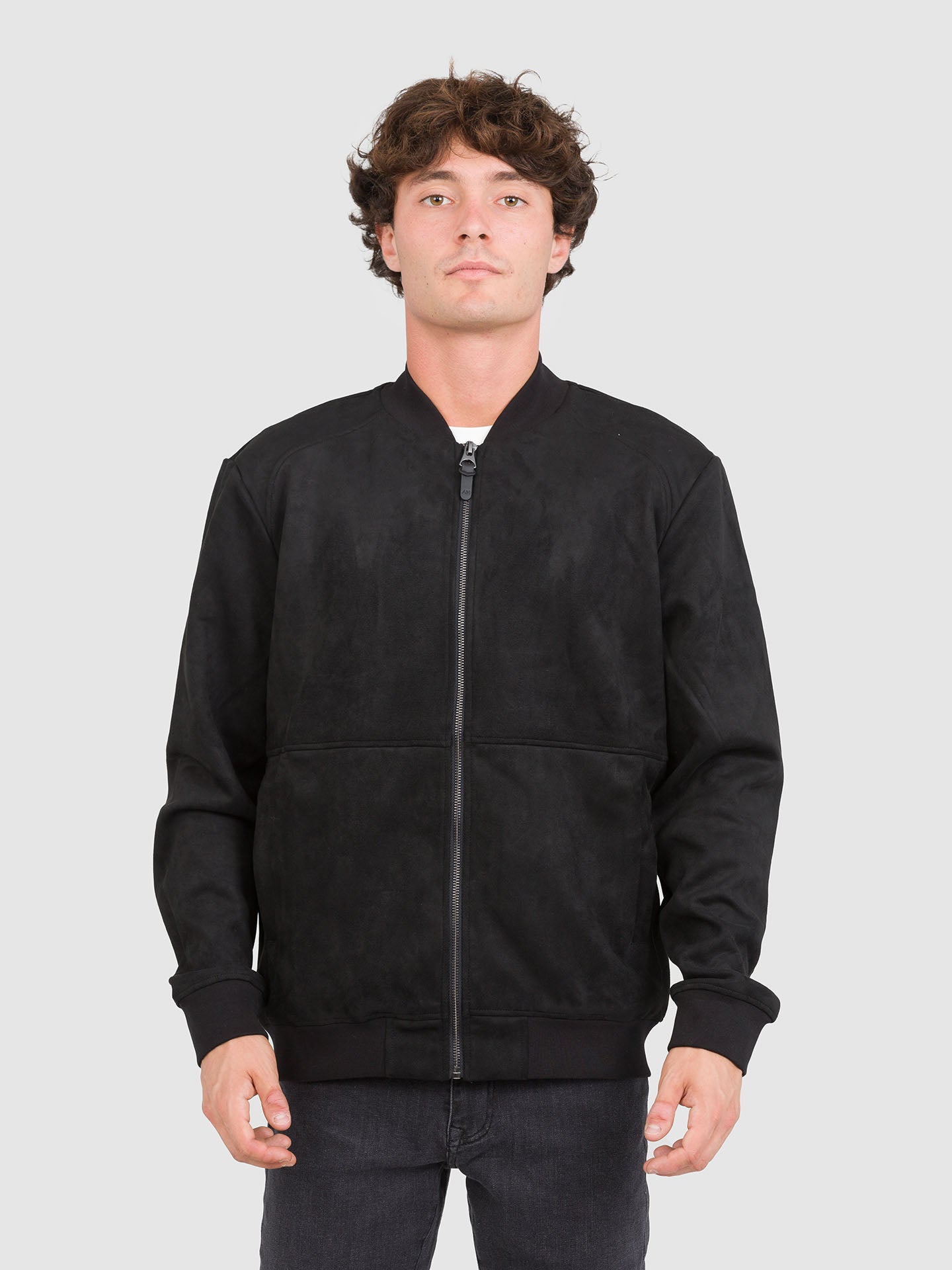 FELPA ZIP REGULAR FIT IN STRETCH FAUX