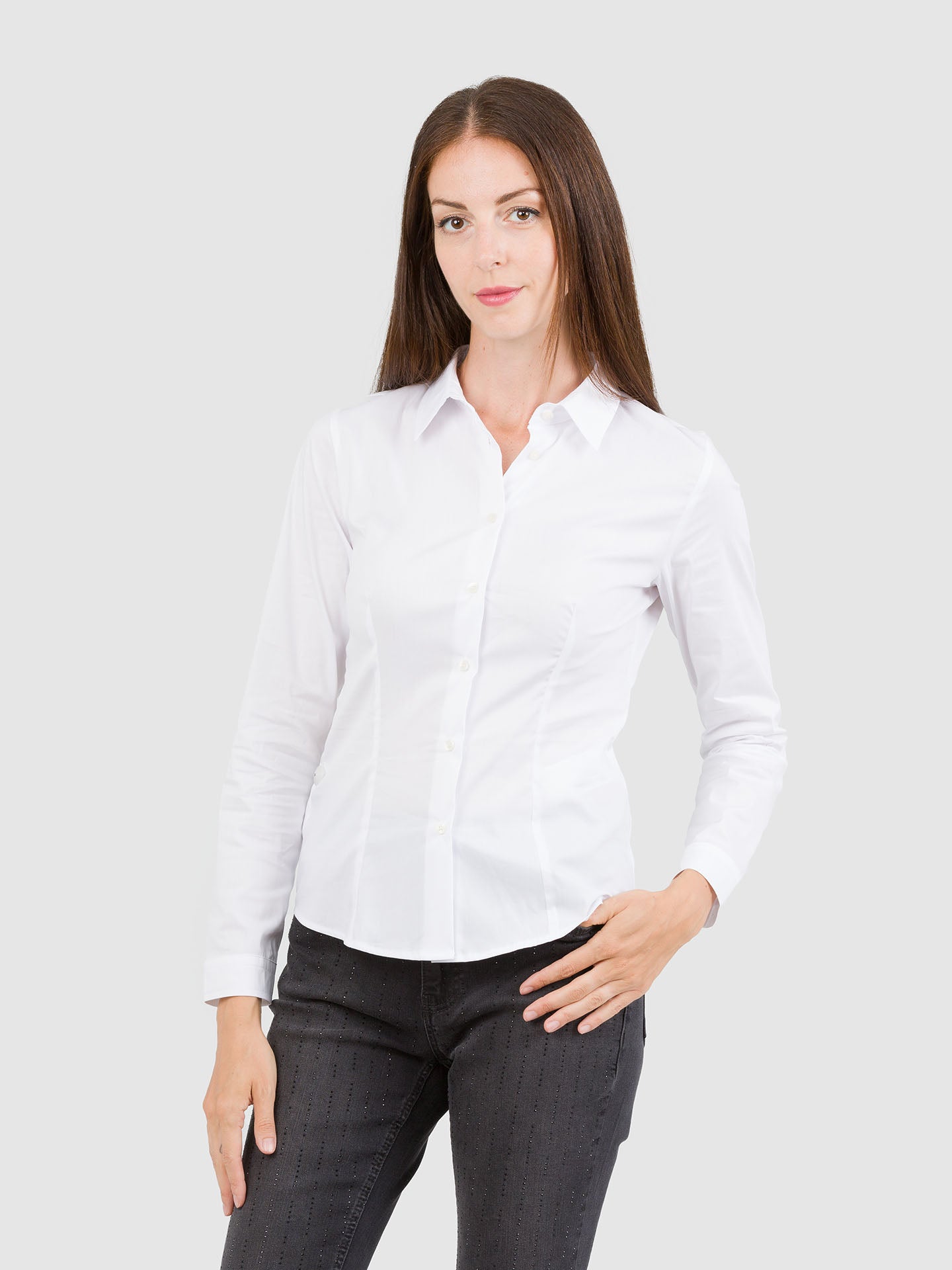 CAMICIA MANICHE LUNGHE POPELINE STRETCH