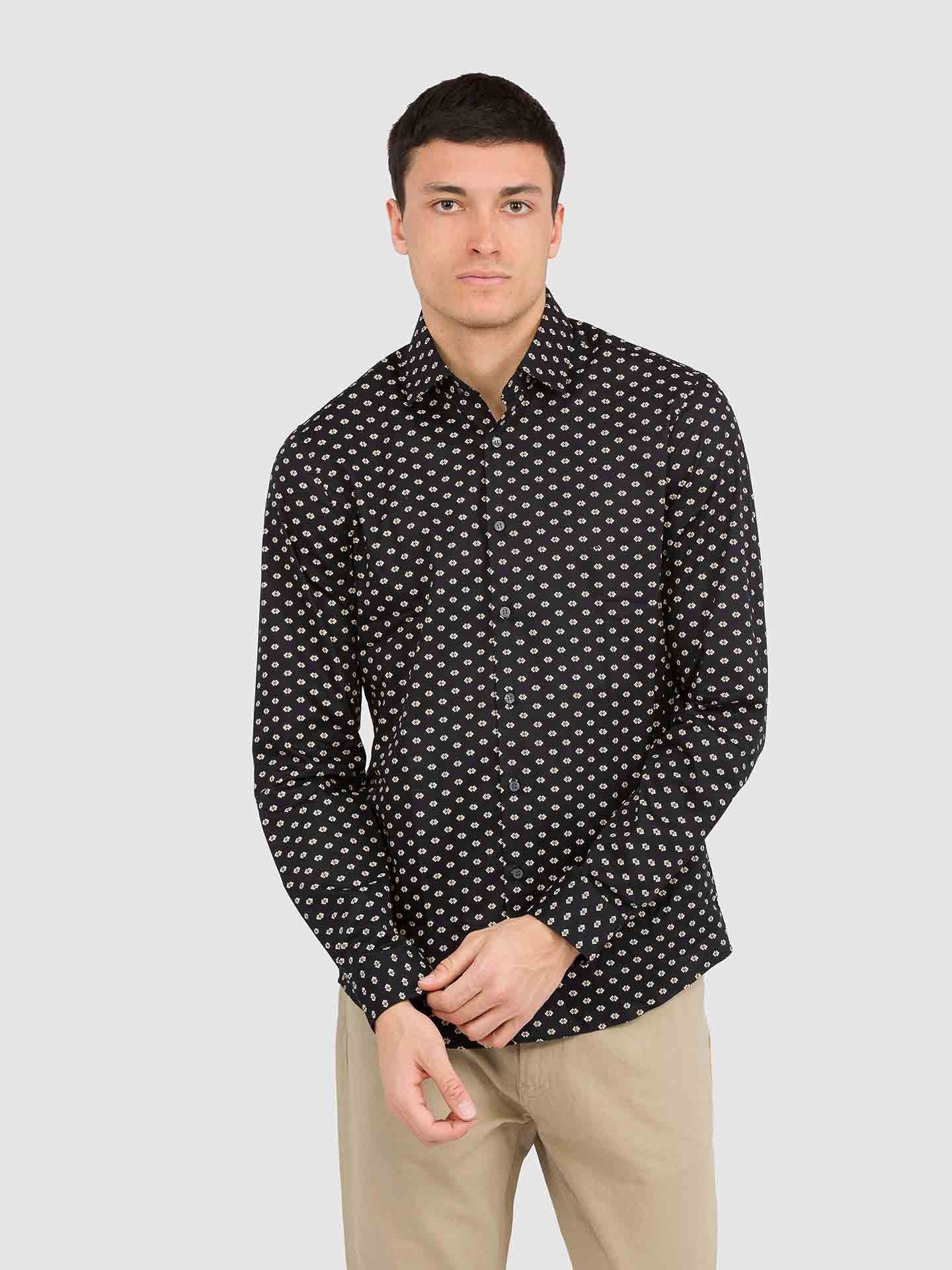 CAMICIA CK LOGO PRINT SLIM FIT