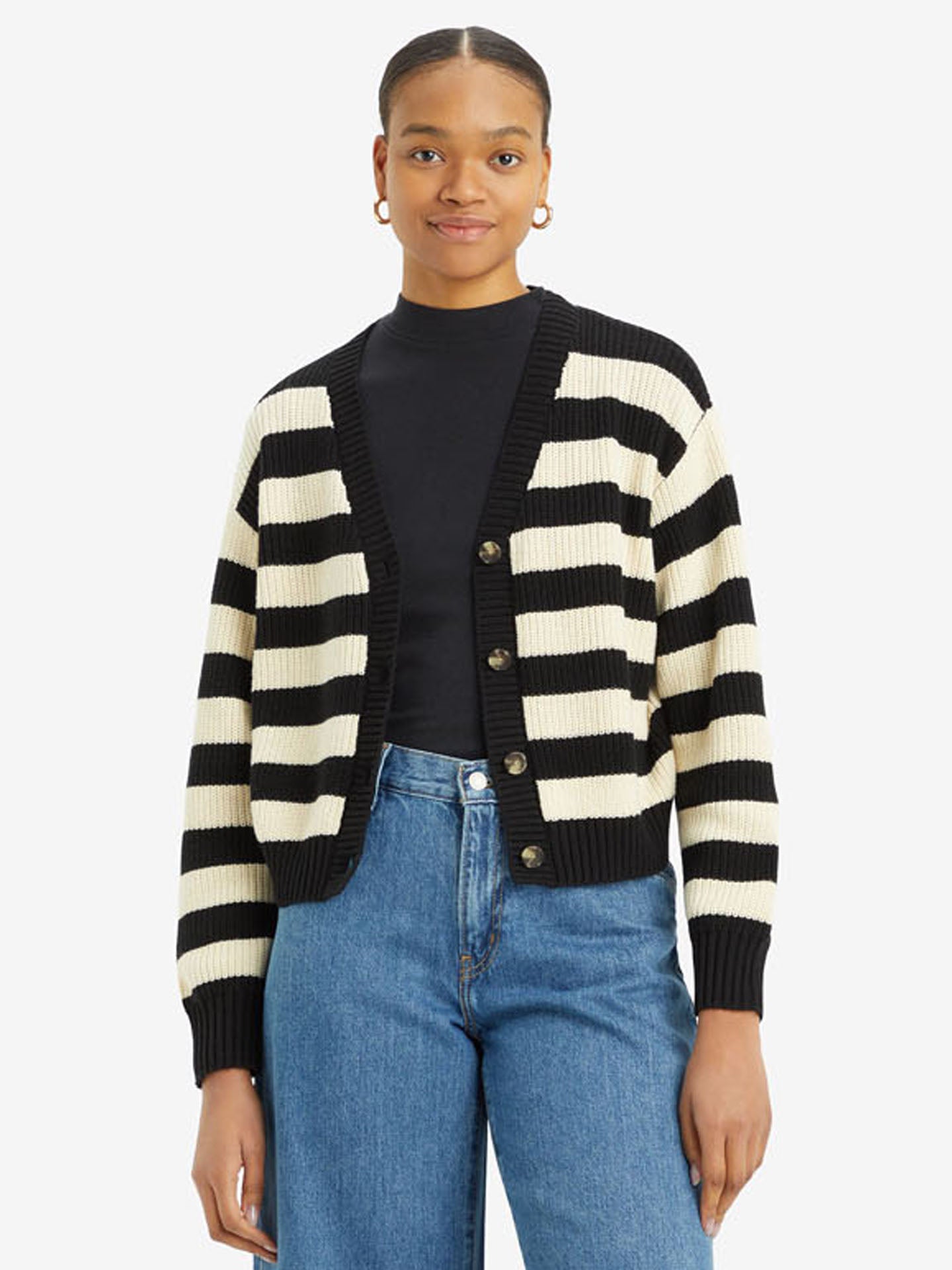 CARDIGAN SNOWFLAKE STRIPE