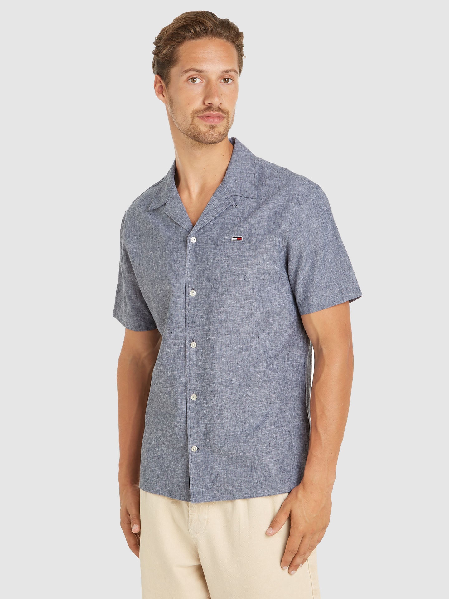 CAMICIA MANICA CORTA LINO-COTONE