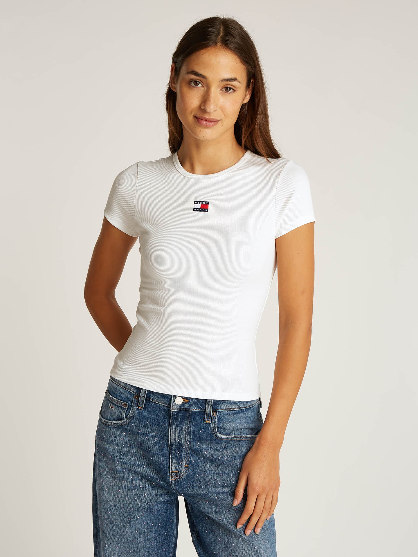 T-SHIRT SLIM BADGE RIB