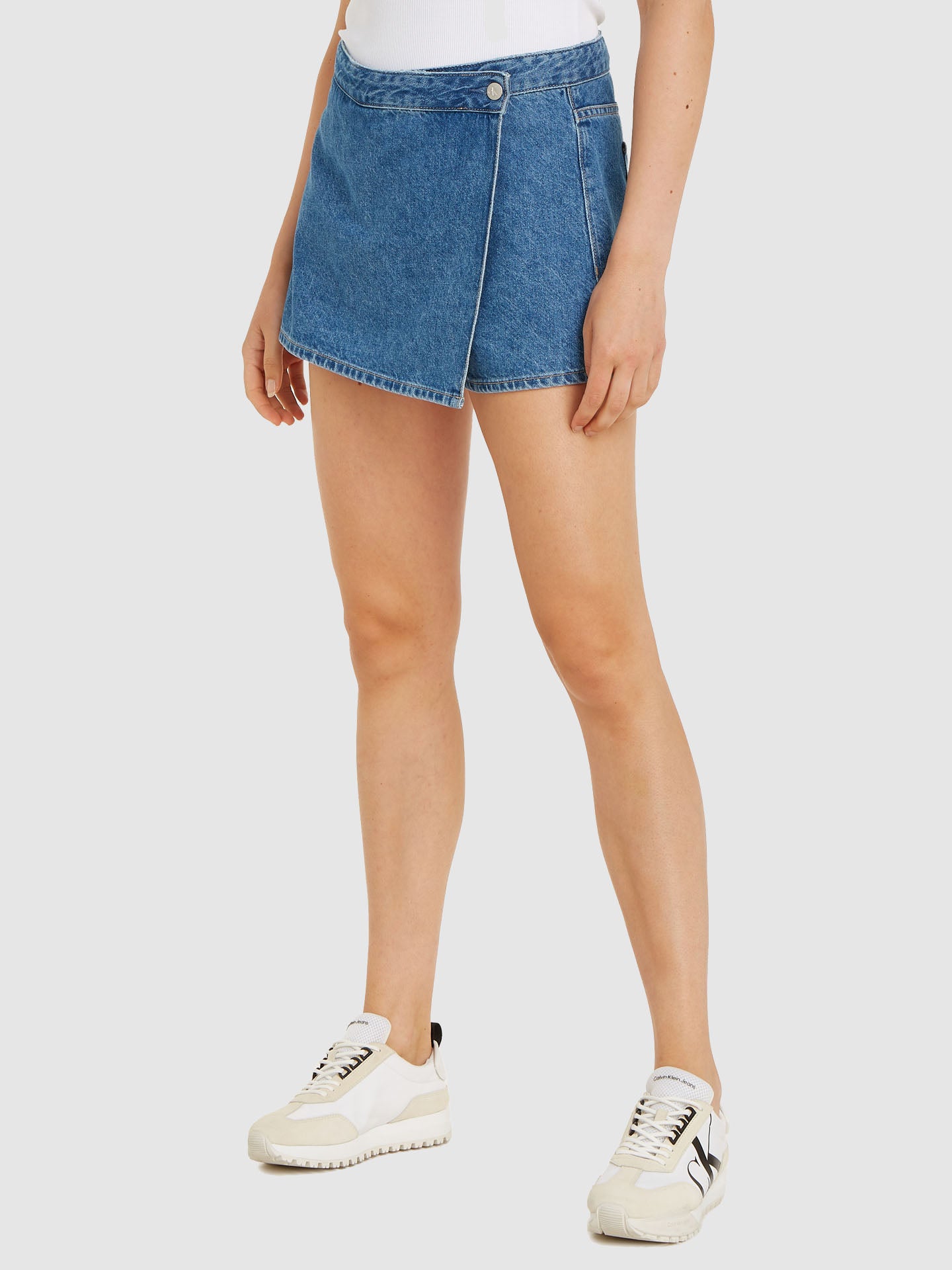 SKORT WRAP DENIM