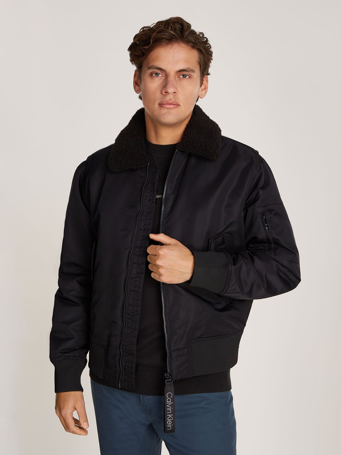 GIACCA AVIATOR SHERPA JACKET