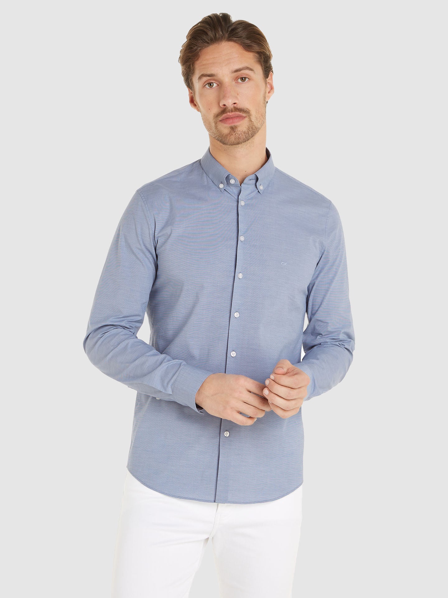 CAMICIA MANICA LUNGA BUTTON DOWN CHAMBRAY