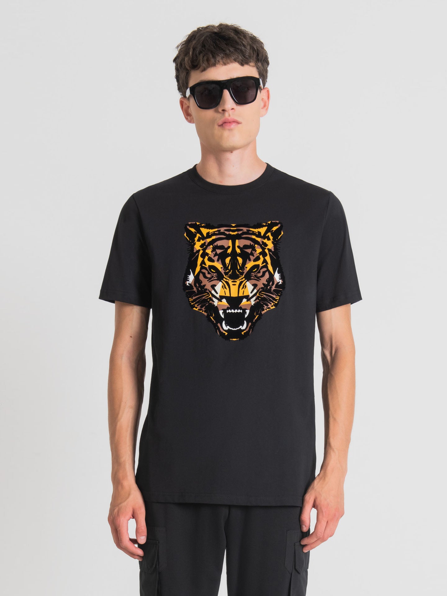 T-SHIRT M/C STAMPA LEOPARDO