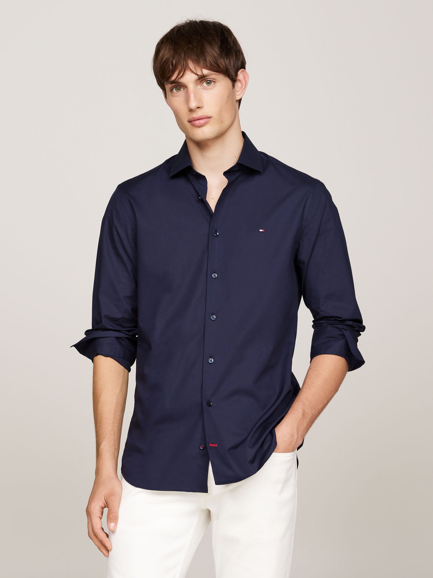 CAMICIA POPELINE SLIM FIT