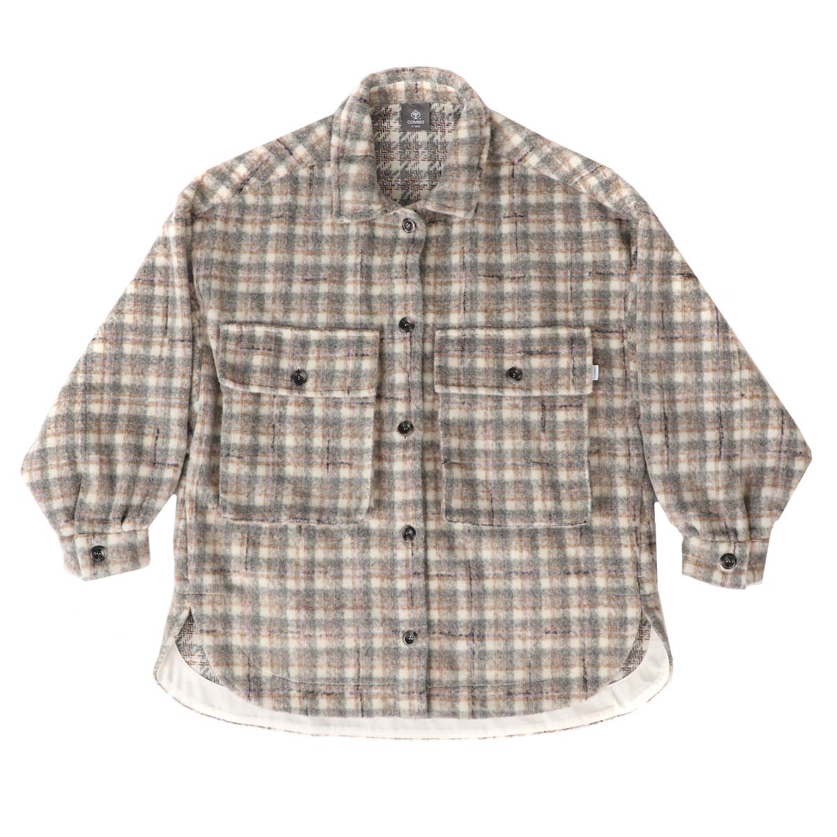 OVERSHIRT CHECK LOGO BASTONI