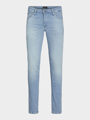 I jeans GLENN ICON JJ259 SLIM FIT di JACK & JONES presentano un design classico a cinque tasche e una composizione in 98% cotone e 2% elastan che offre un