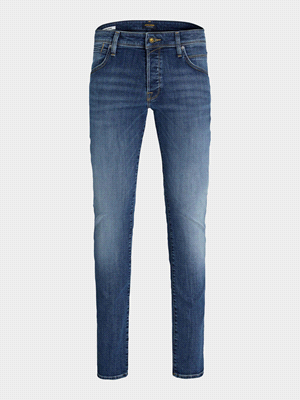 Il jeans JACK JONES GLENN FOX CB036 SLIM FIT è realizzato in denim di 60% Cotone, 20% Cotone riciclato, 18% Poliestere, 2% Elastan, offrendo una vestibilità slim a vita bassa e fondo stretto. E