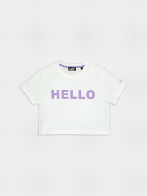 T-SHIRT CROPPED HELLO 