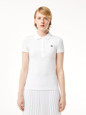 LACOSTE POLO JERSEY POLO DONNA Bianco  ... 
