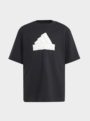 ADIDAS T-shirt Future Icons Logo Piqué T-SHIRTERIA BAMBINO Nero Bianco ... 