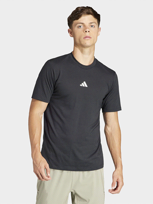 ADIDAS T-shirt Workout Logo T-SHIRTERIA UOMO Nero Bianco ... 
