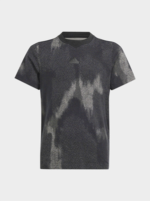ADIDAS T-shirt Future Icons Allover Print Junior T-SHIRTERIA BAMBINO Nero  ... 