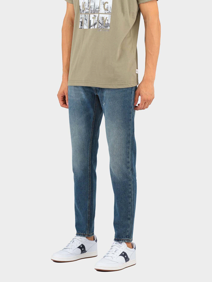 LAY STUDIOS JEANS TAPERED FIT SCURO